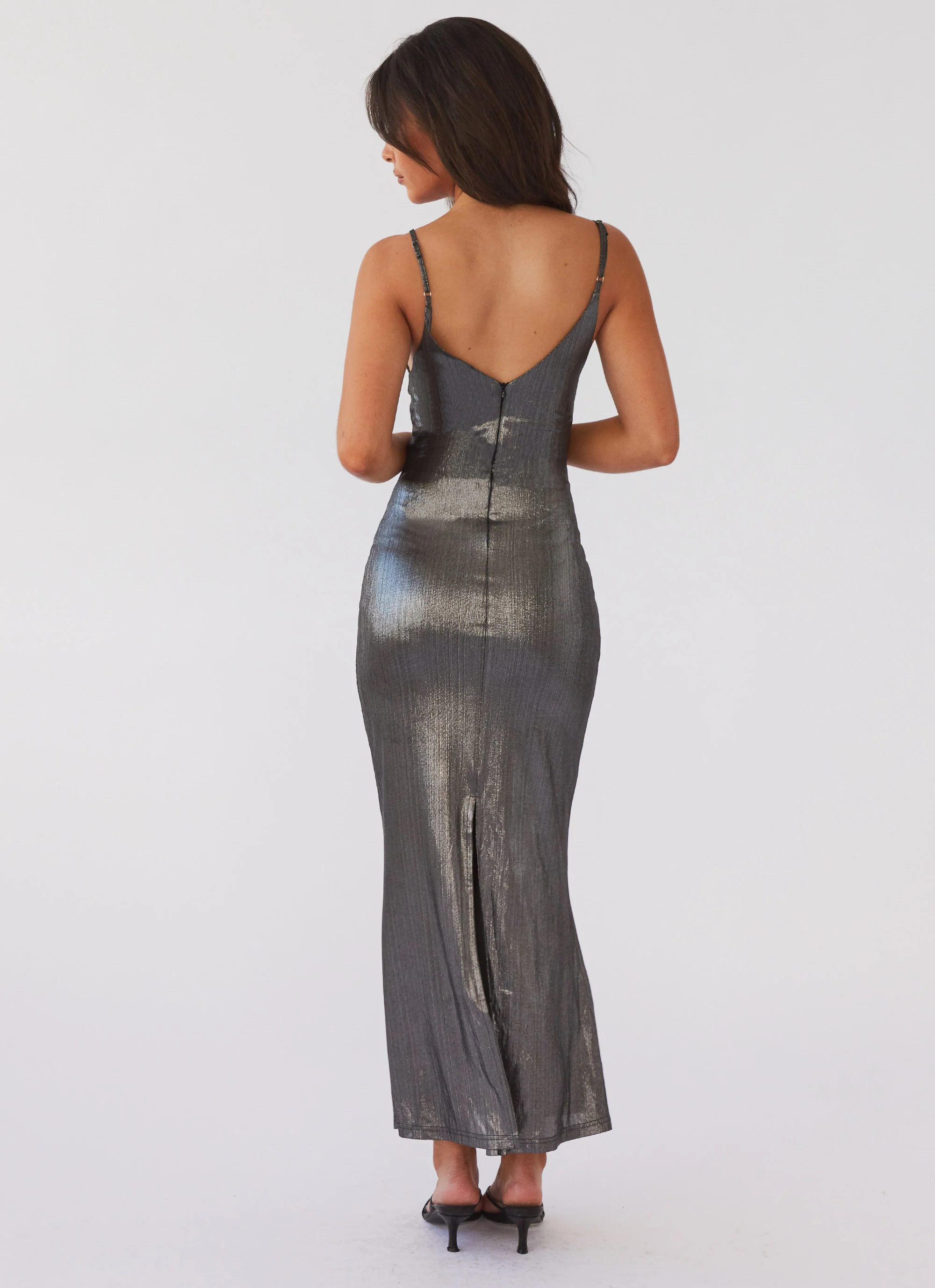 Alexa Metallic Maxi Dress - Twilight - Image 4