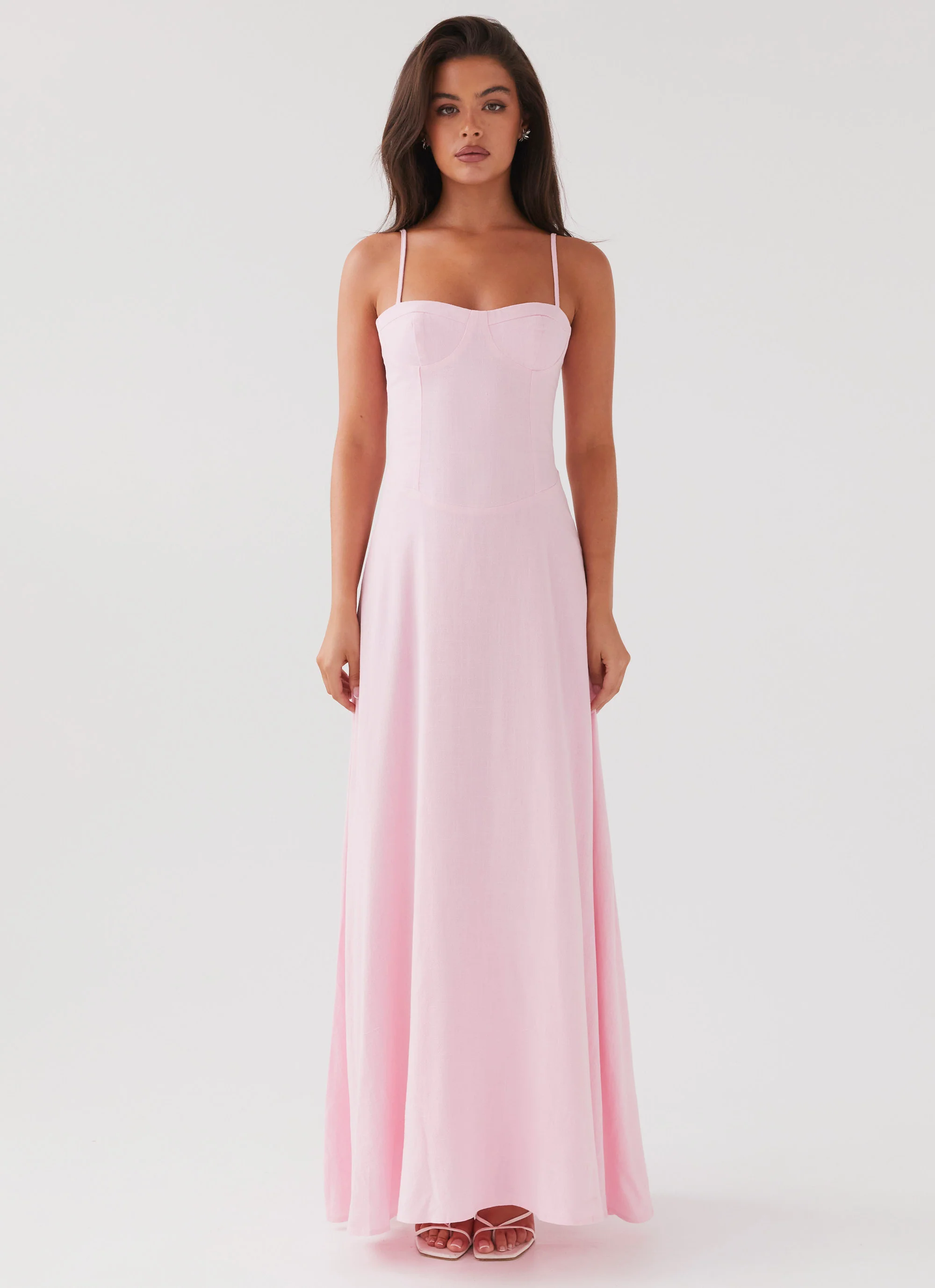 Angelina Linen Maxi Dress - Pink Petal - Image 5