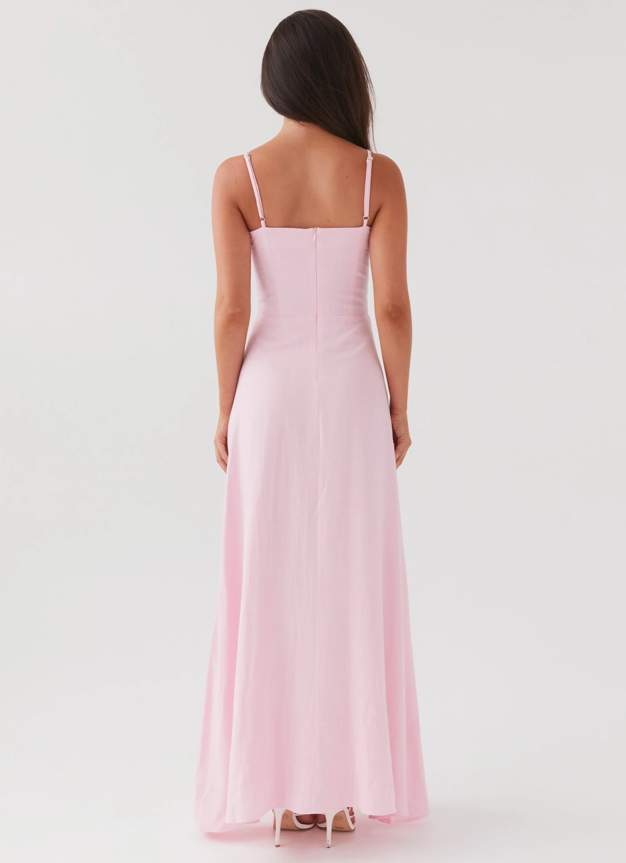 Angelina Linen Maxi Dress - Pink Petal - Image 6