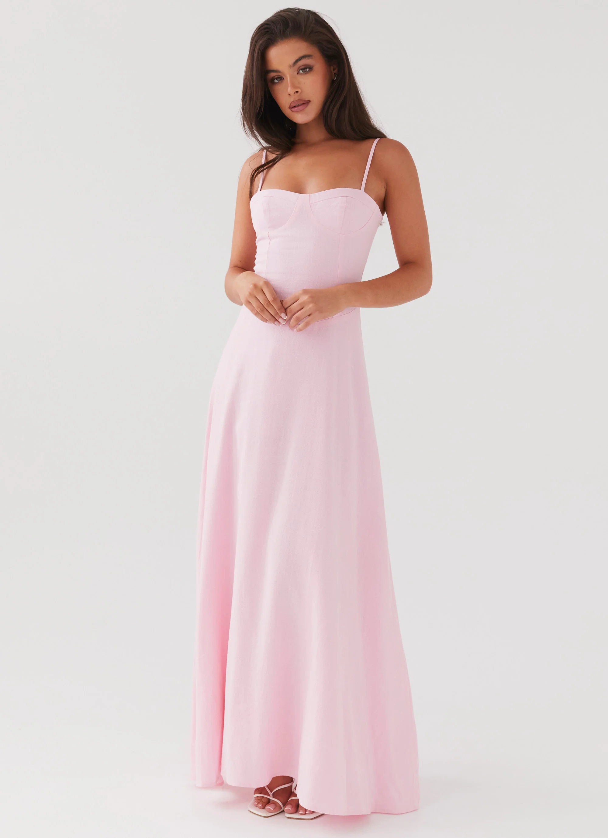 Angelina Linen Maxi Dress - Pink Petal - Image 8
