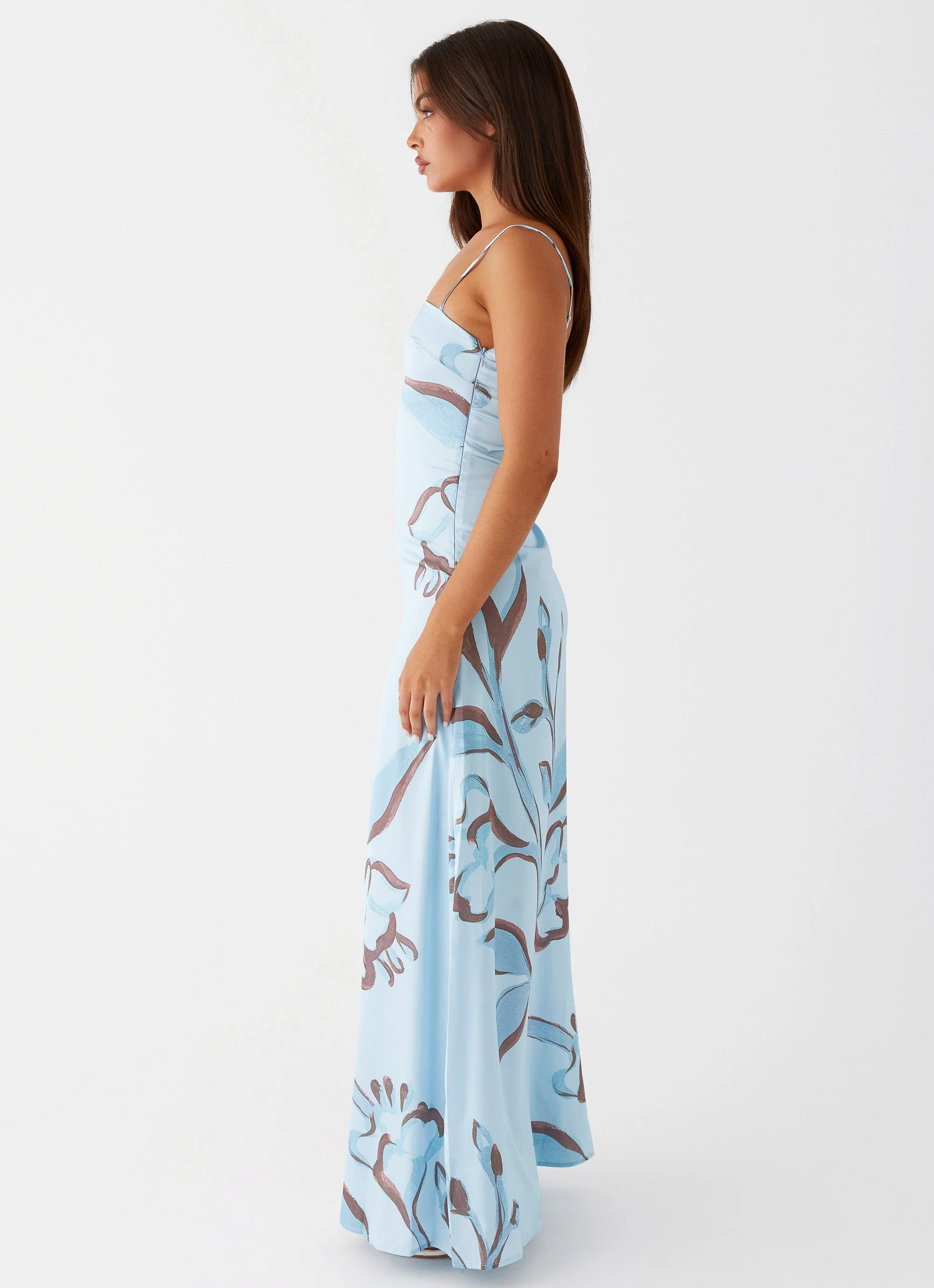 Aster Bloom Maxi Dress - Blue Floral - Image 3