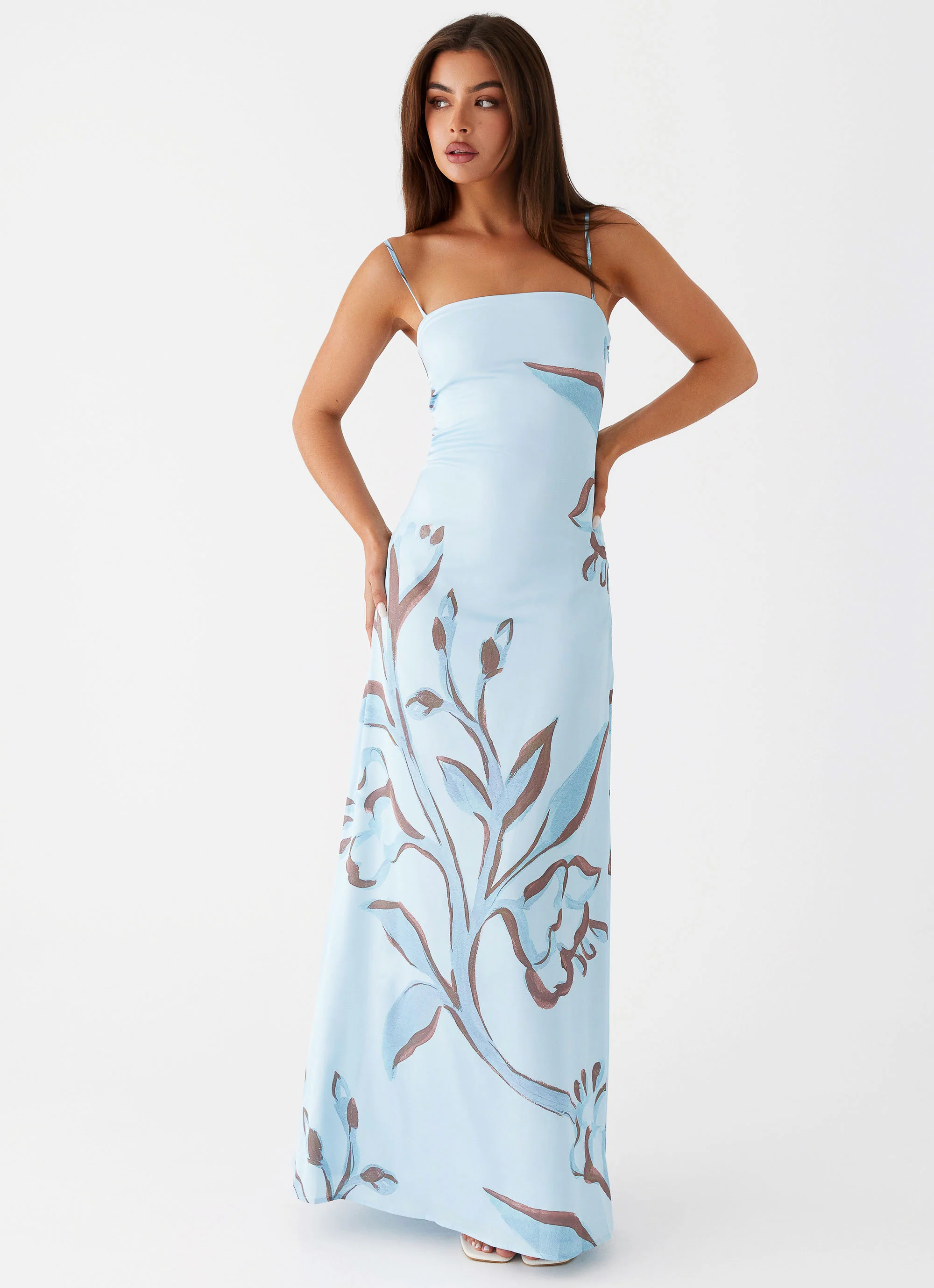 Aster Bloom Maxi Dress - Blue Floral - Image 5