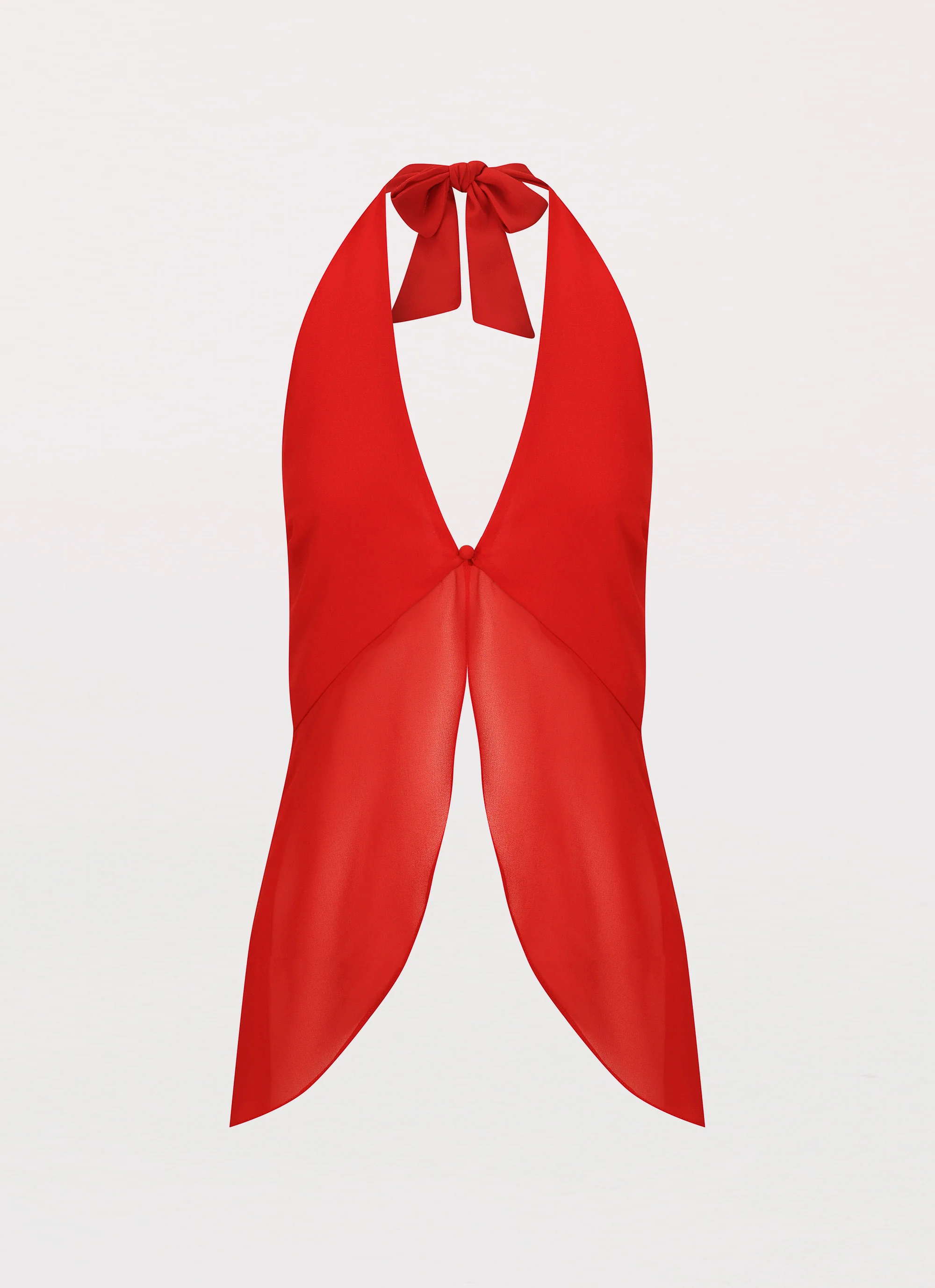 At Last Halterneck Top - Rouge Red - Image 3