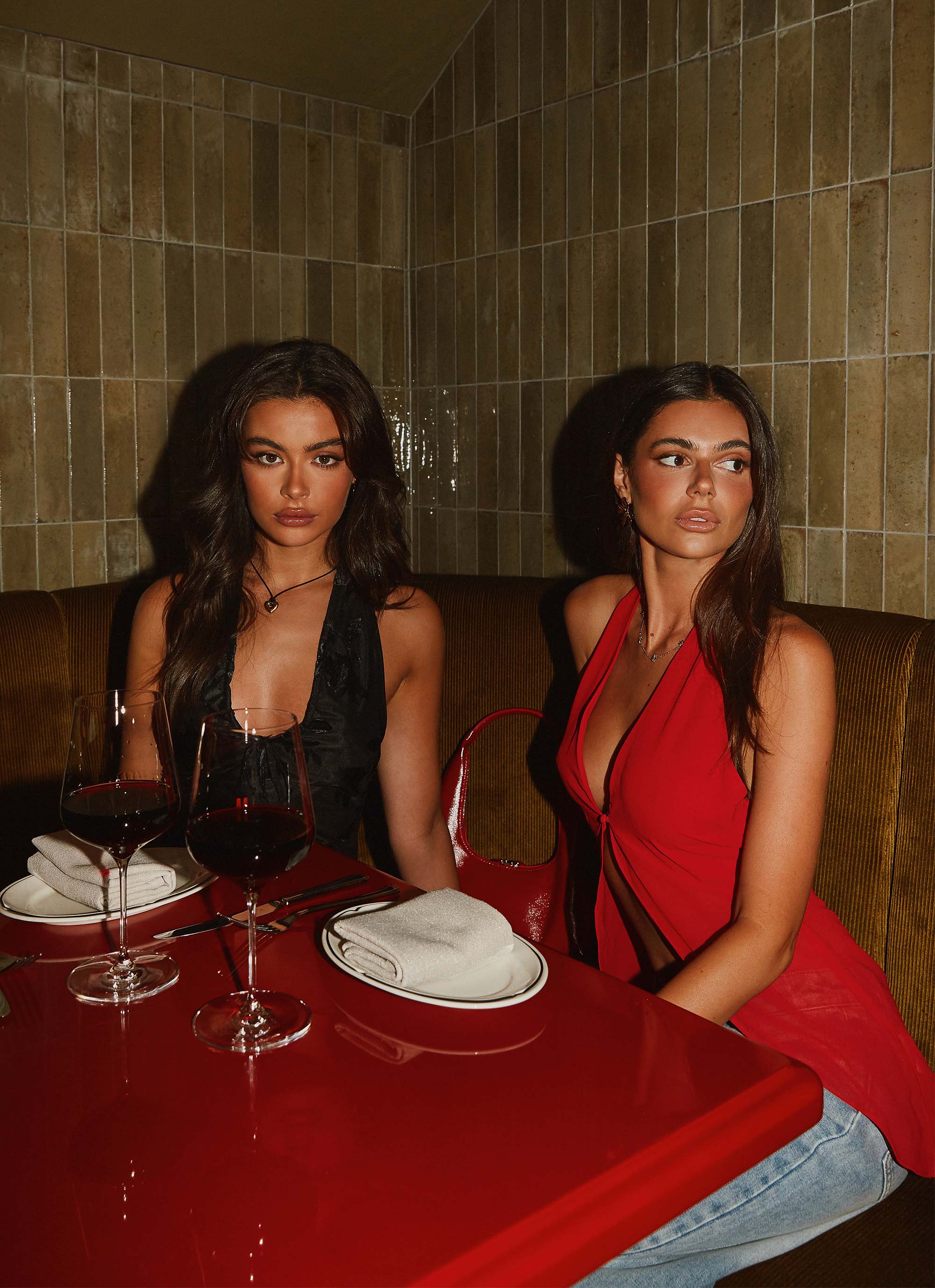 At Last Halterneck Top - Rouge Red - Image 4