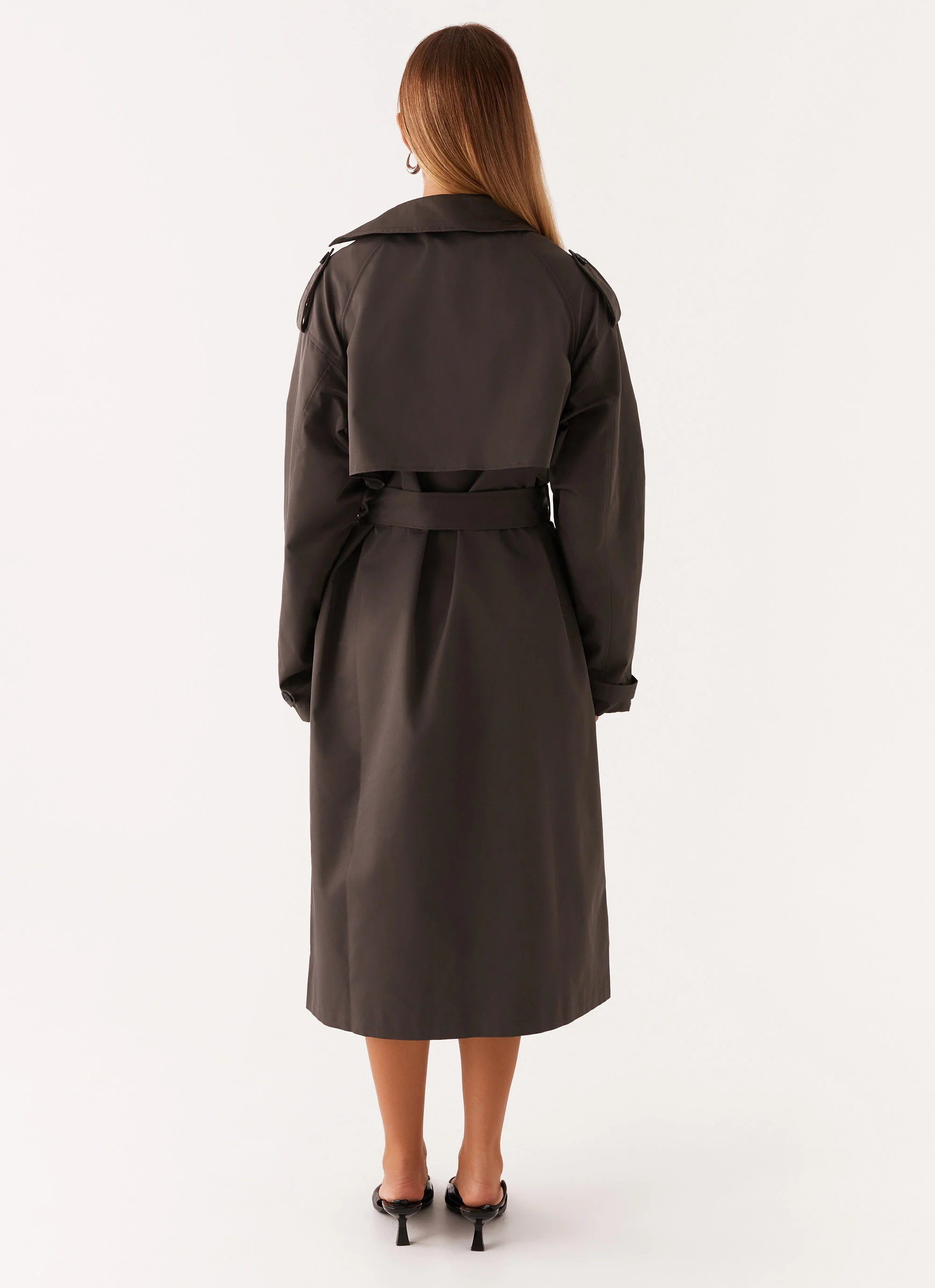 Brighton Oversized Trench Coat - Grey - Image 4