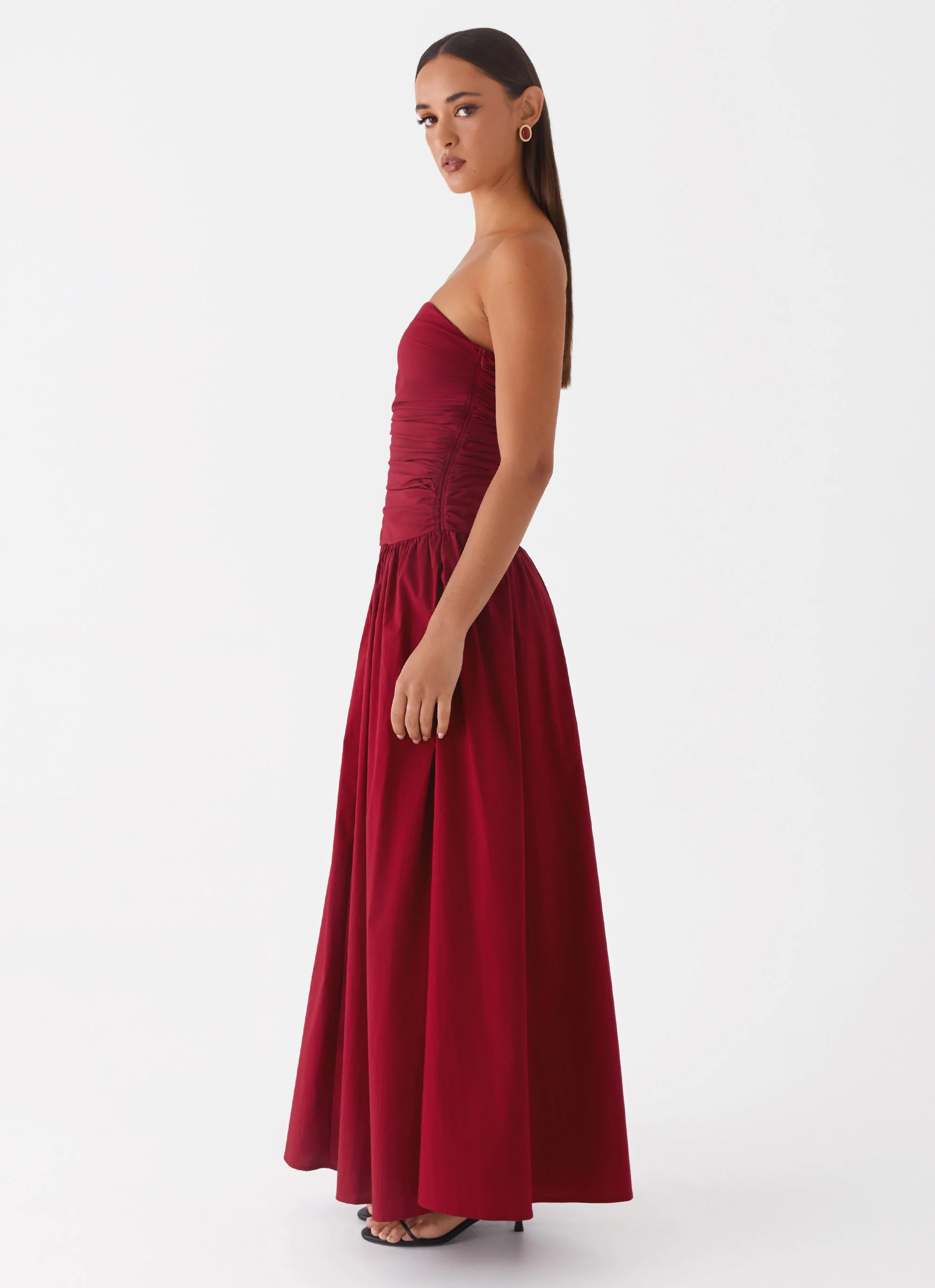 Carmel Maxi Dress - Merlot - Image 3