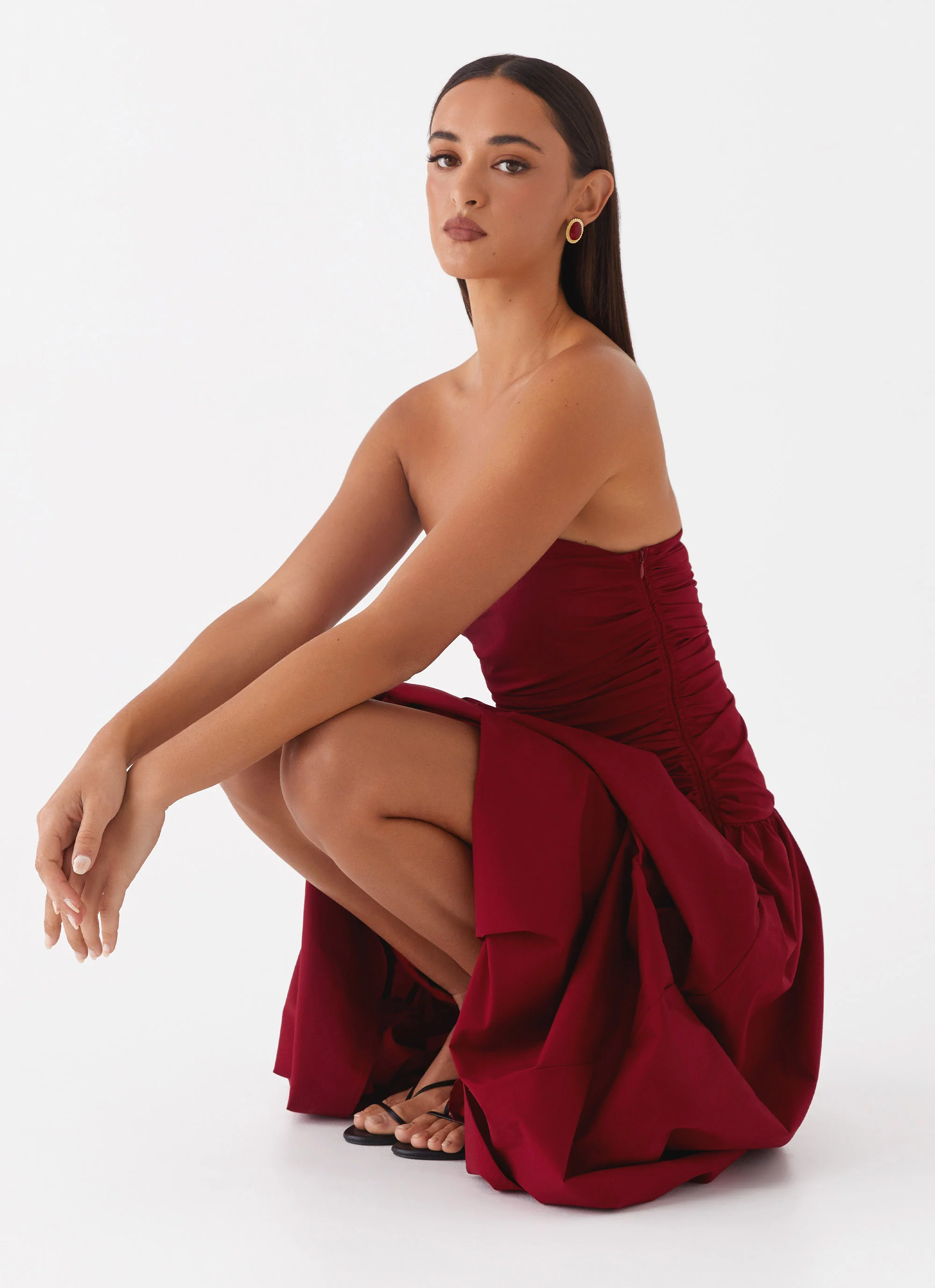 Carmel Maxi Dress - Merlot - Image 5