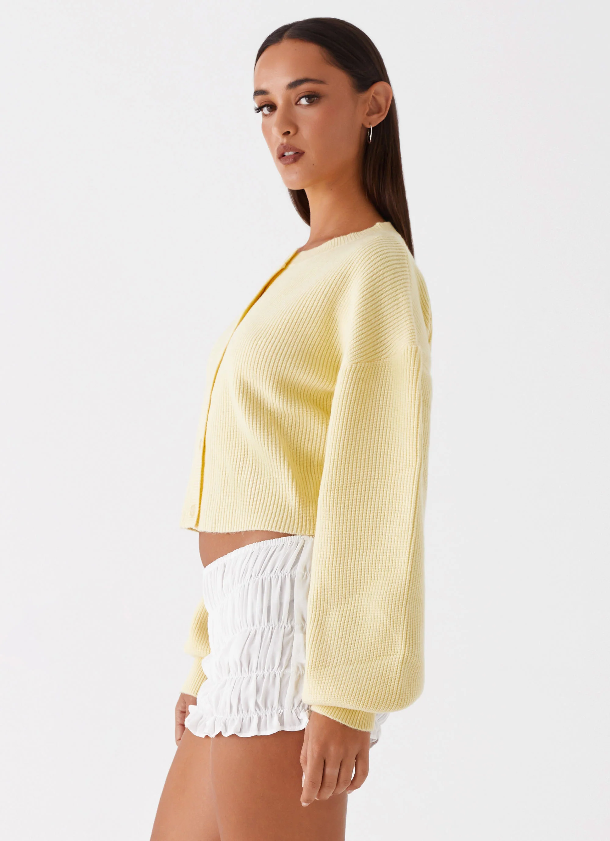 Daphne Knit Cardigan - Butter Yellow - Image 3