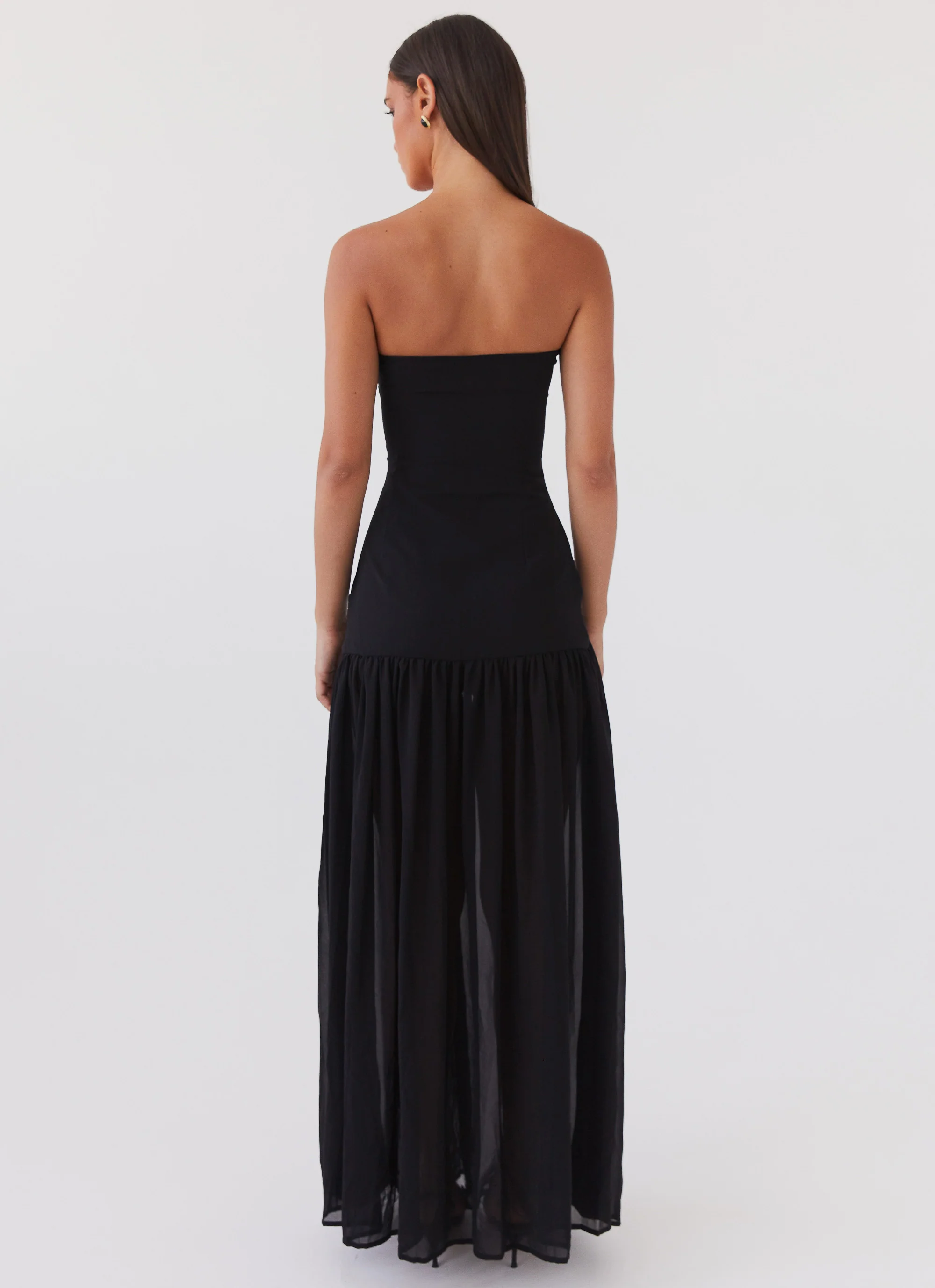 Eden Strapless Maxi Dress - Black - Image 3