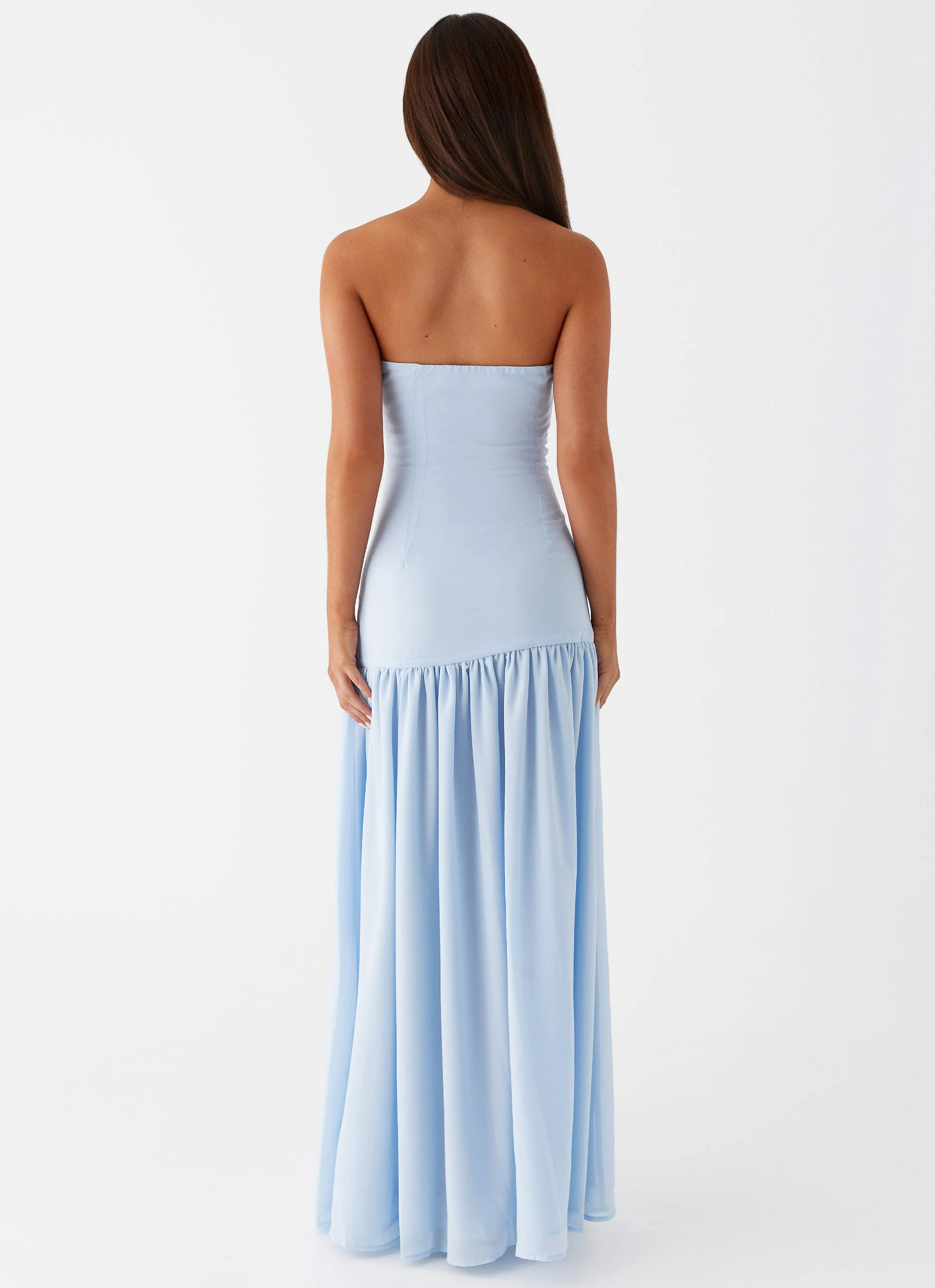 Eden Strapless Maxi Dress - Blue - Image 4