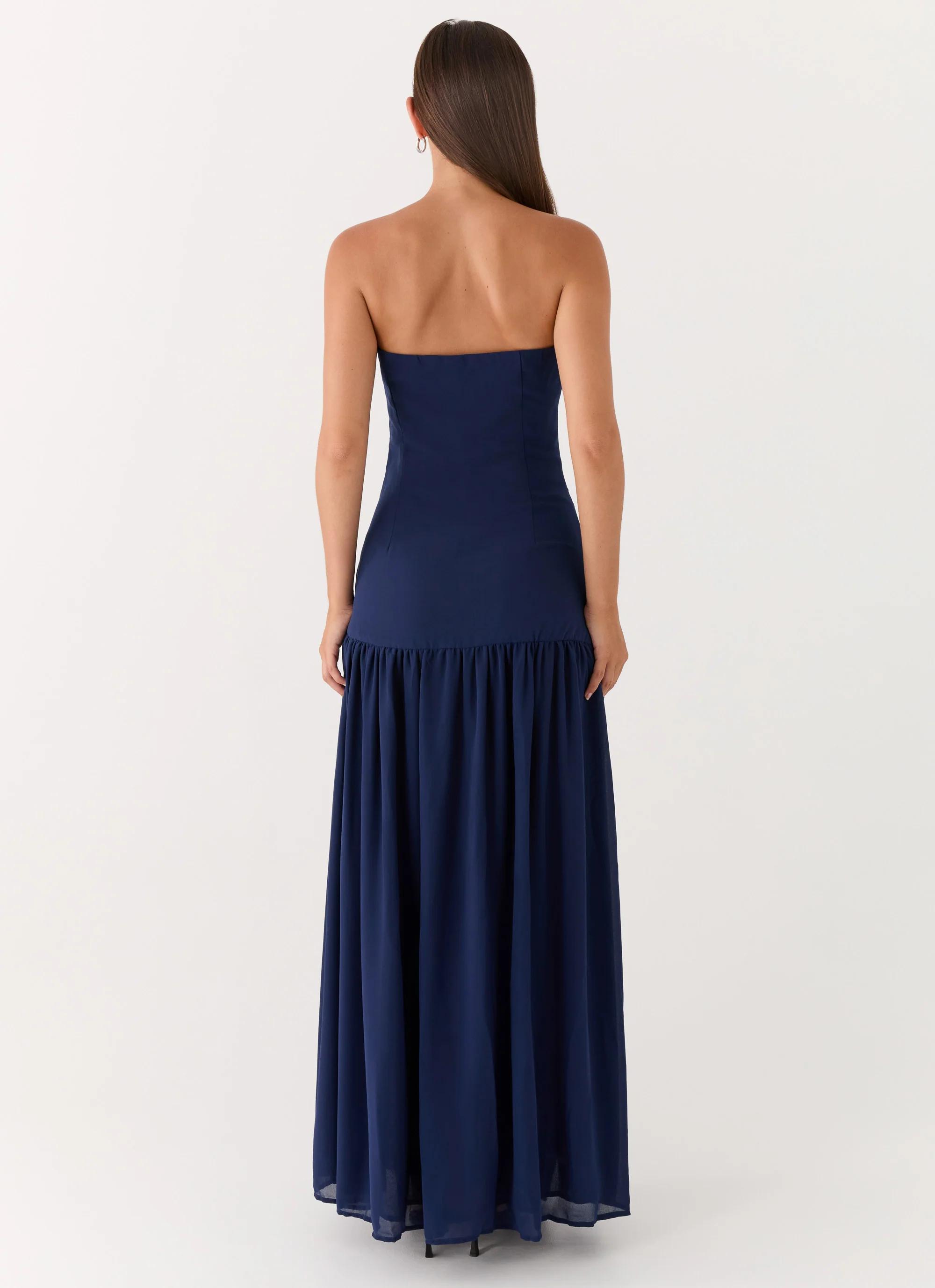 Eden Strapless Maxi Dress - Navy - Image 3