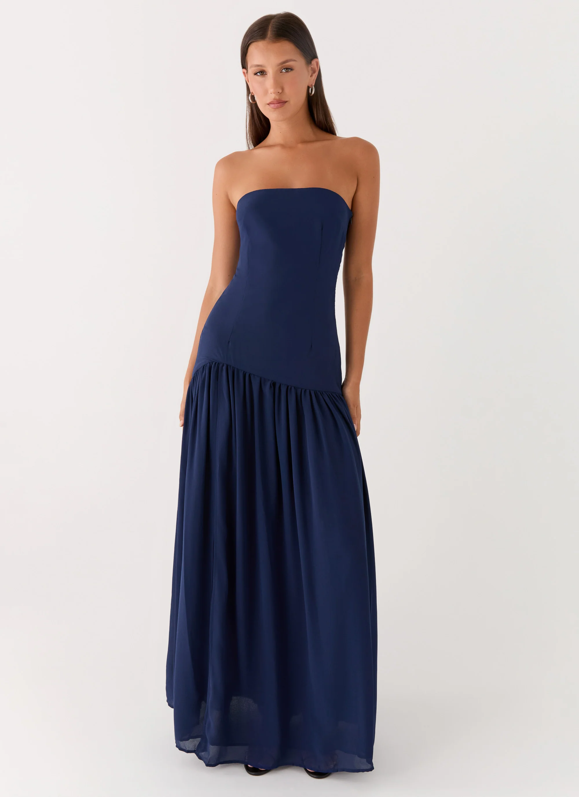 Eden Strapless Maxi Dress - Navy - Image 4