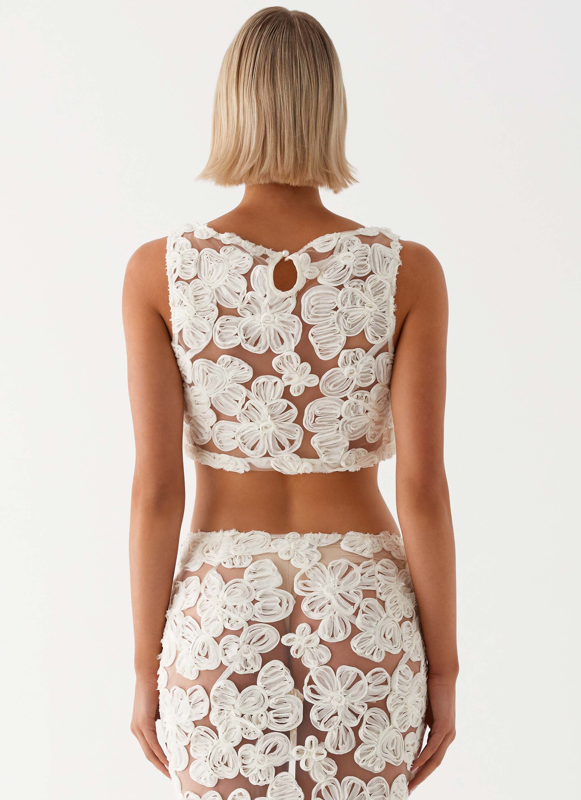 Fiorella Floret Top - Ivory - Image 4