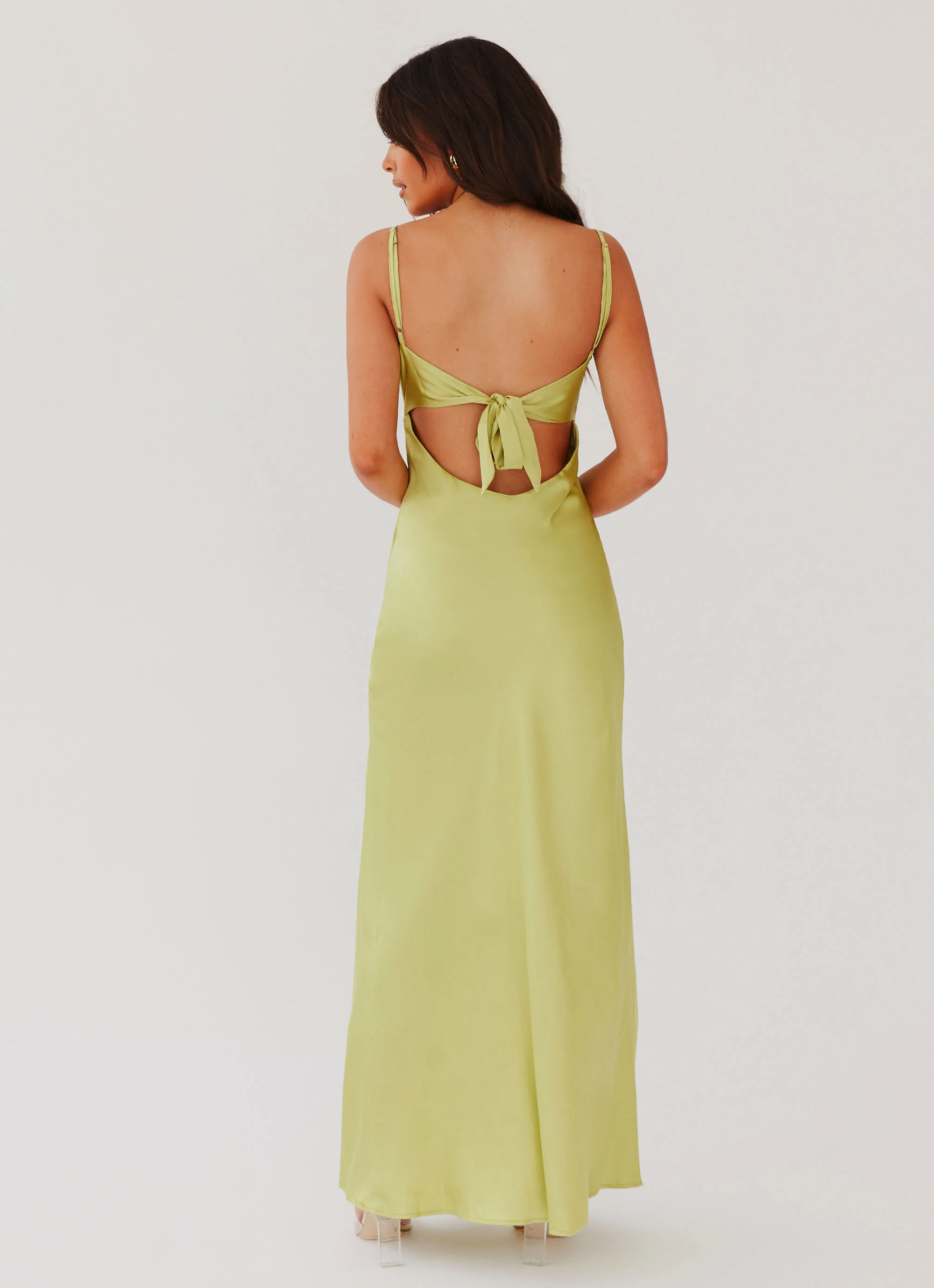 Flora Satin Maxi Dress - Green Expectations - Image 3