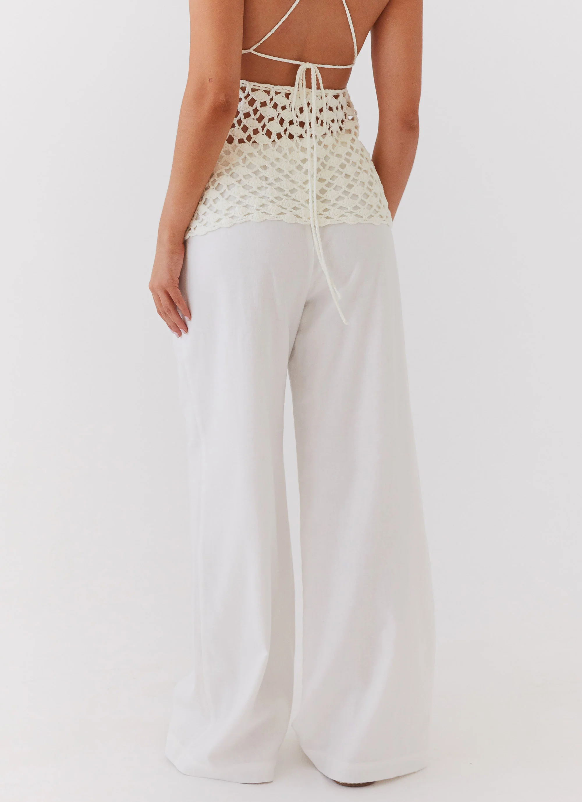 Fresh Face Linen Pants - White - Image 4