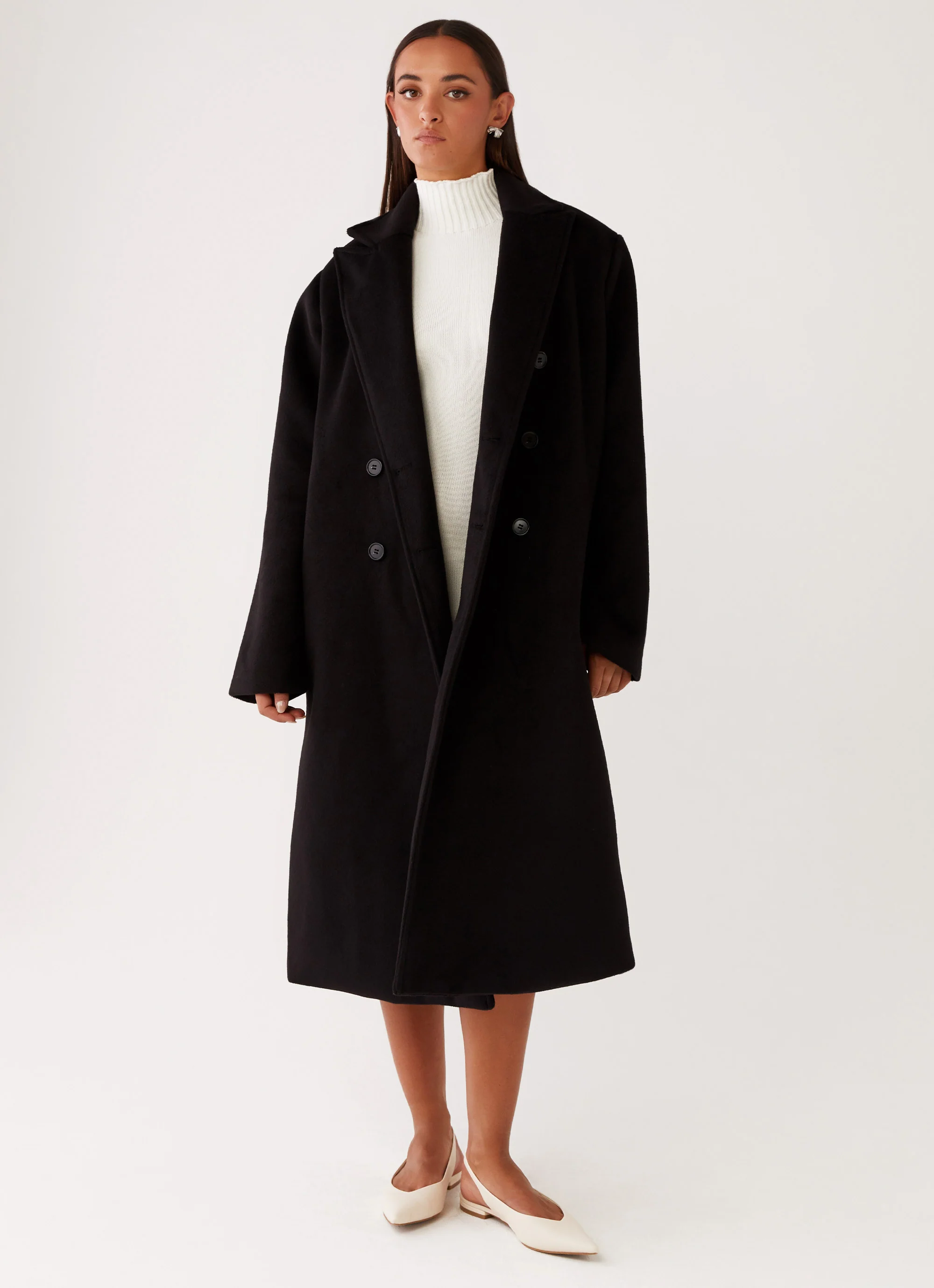 Gianni Double Breast Coat - Black - Image 5