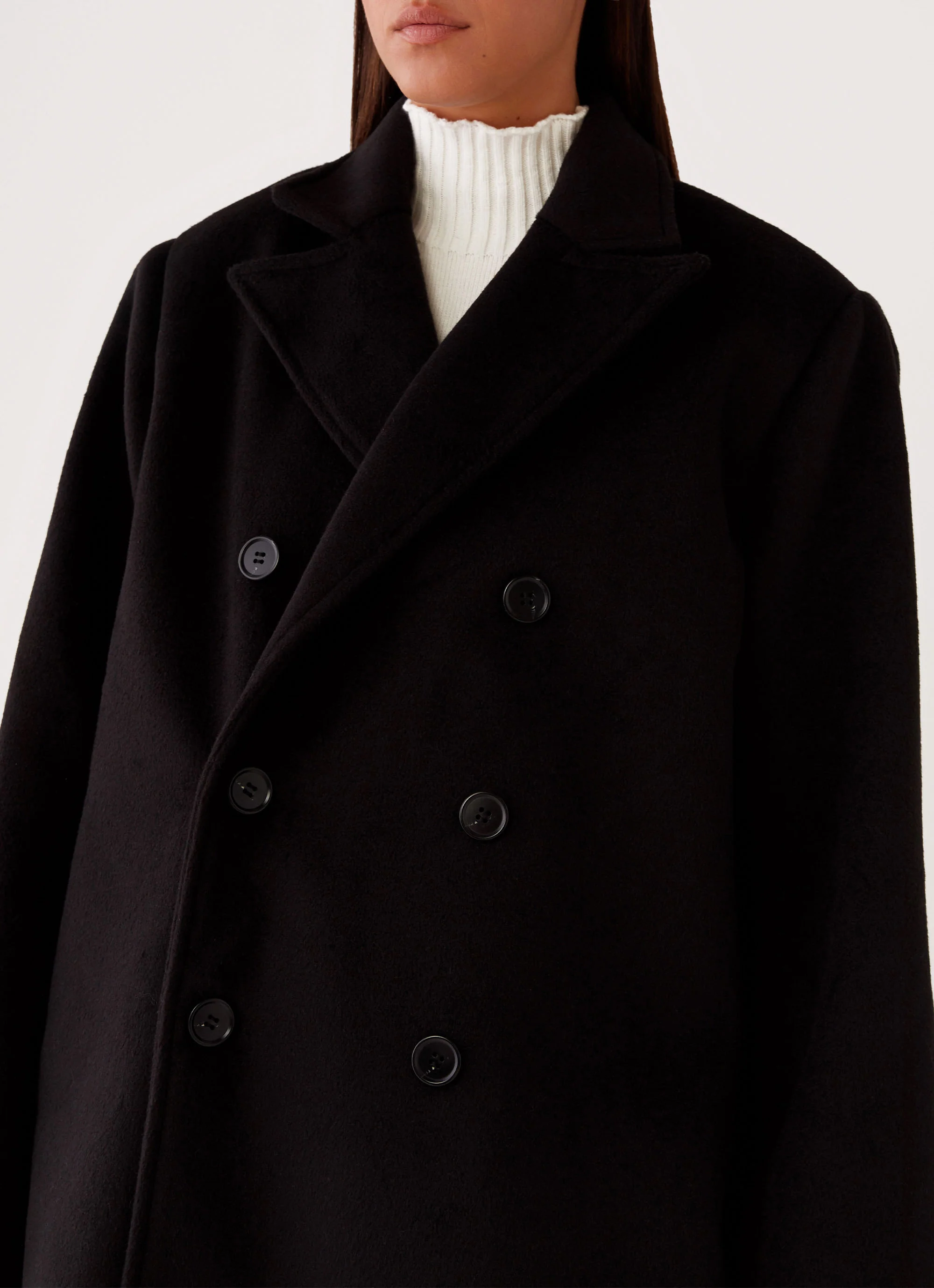 Gianni Double Breast Coat - Black - Image 6
