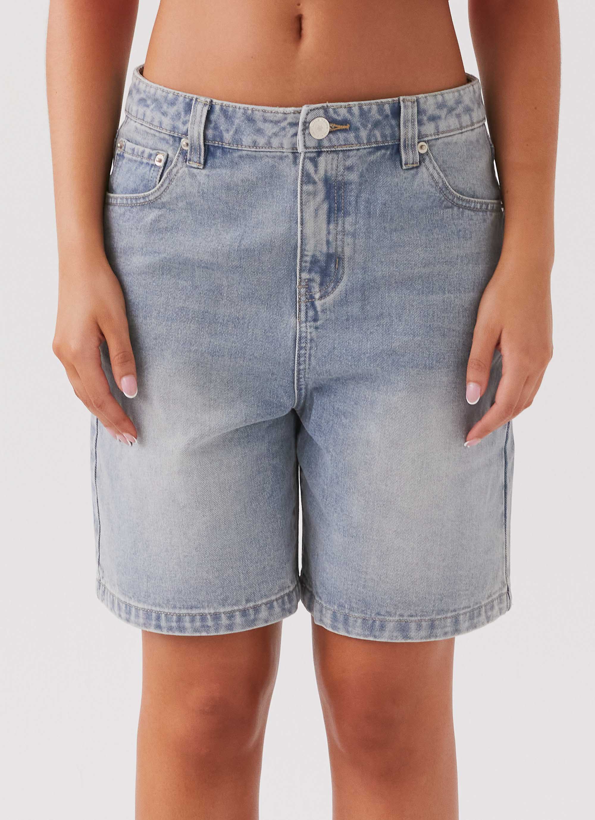 Hunter Denim Jorts - Vintage Wash Blue - Image 5