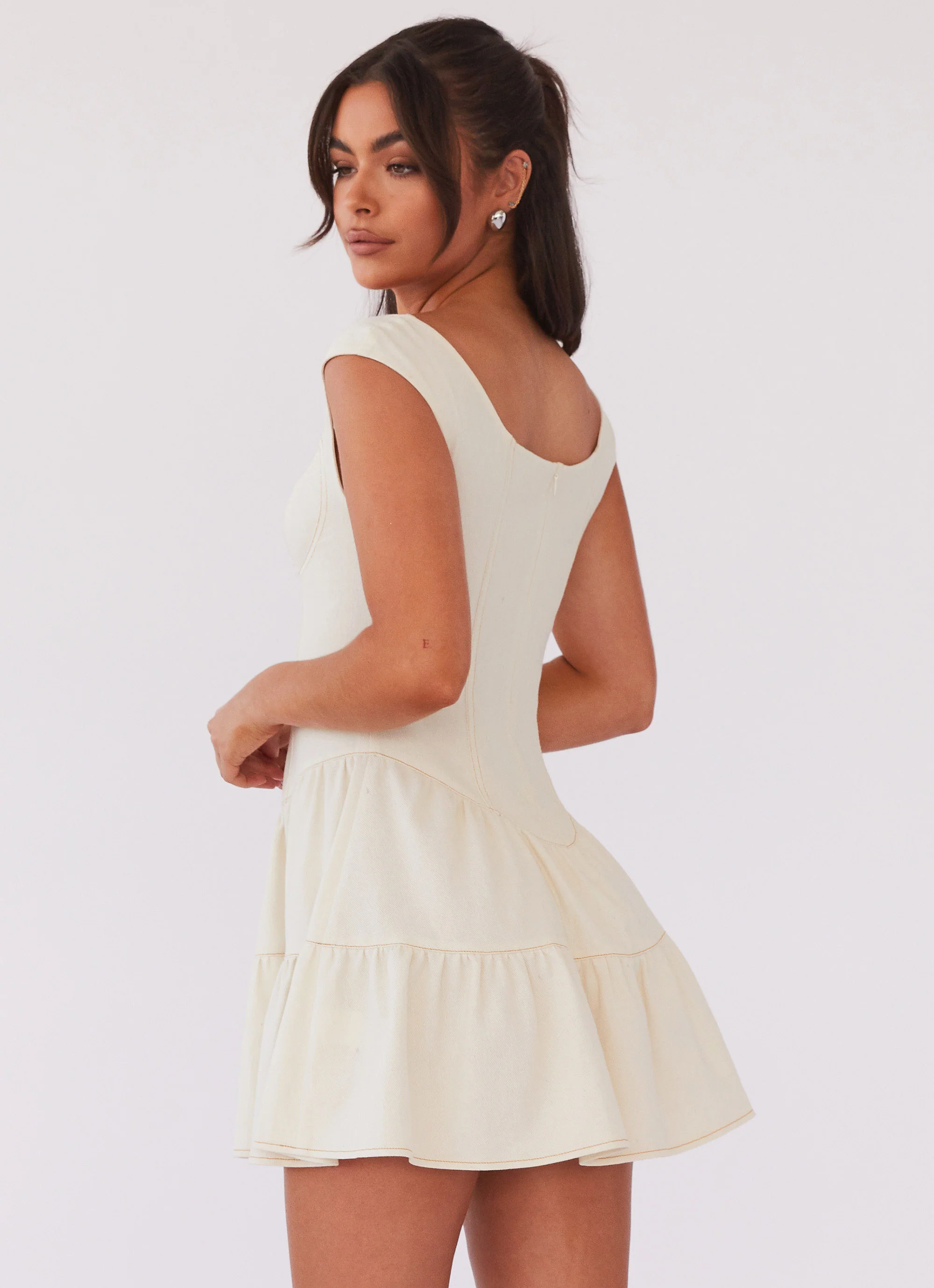 Isabella Denim Bustier Dress - Antique - Image 4