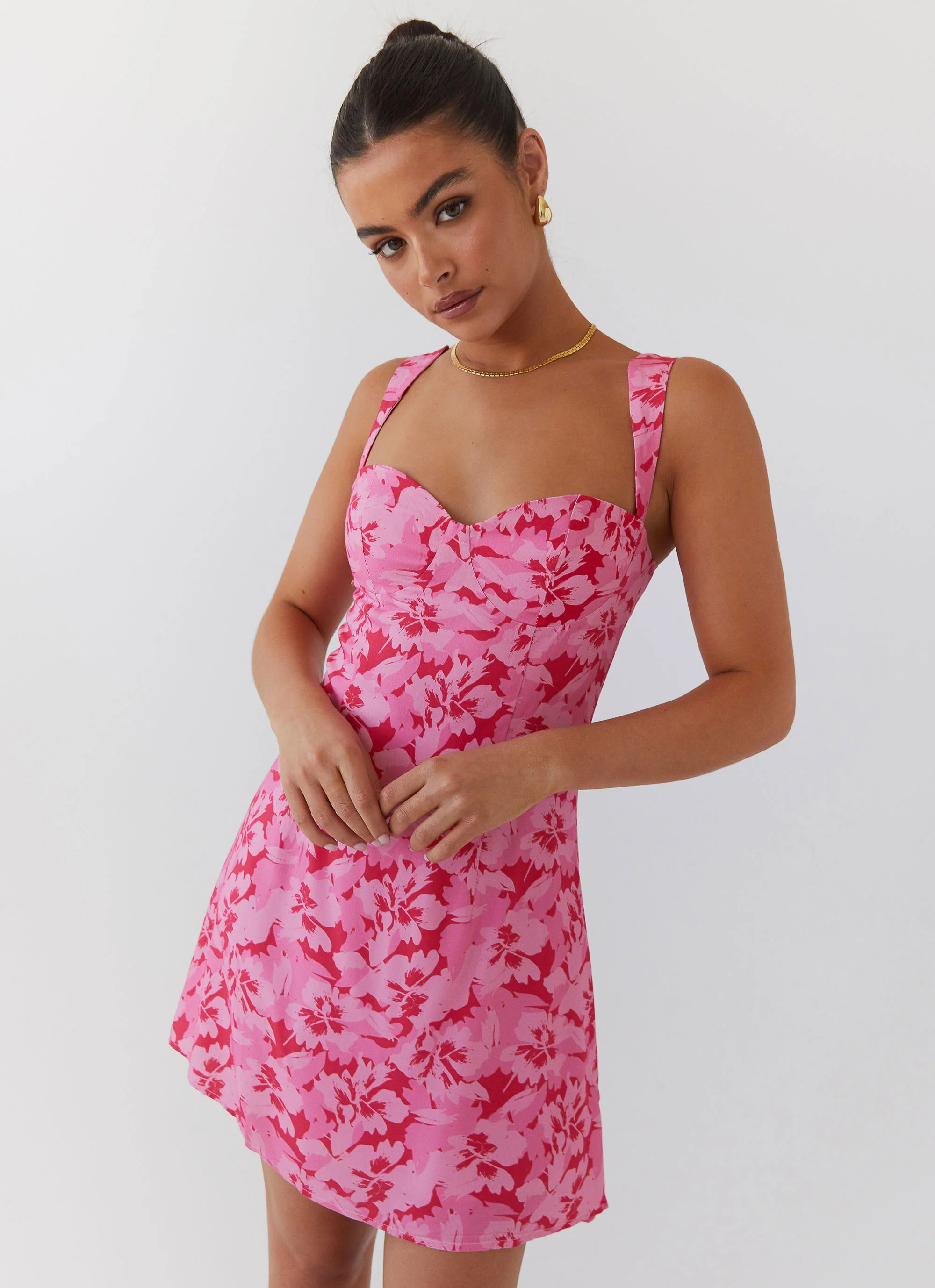 Kiah Bustier Mini Dress - Cherry Blossom - Image 5