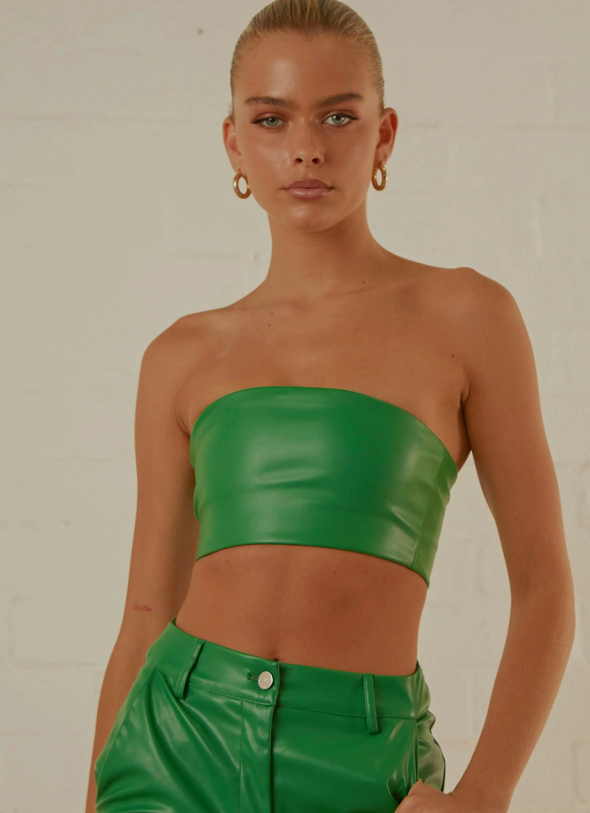 Late Night Dance Crop Top - Jade Green - Image 3