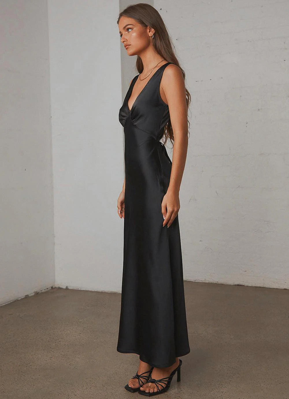 Loren Midi Dress - Black - Image 3