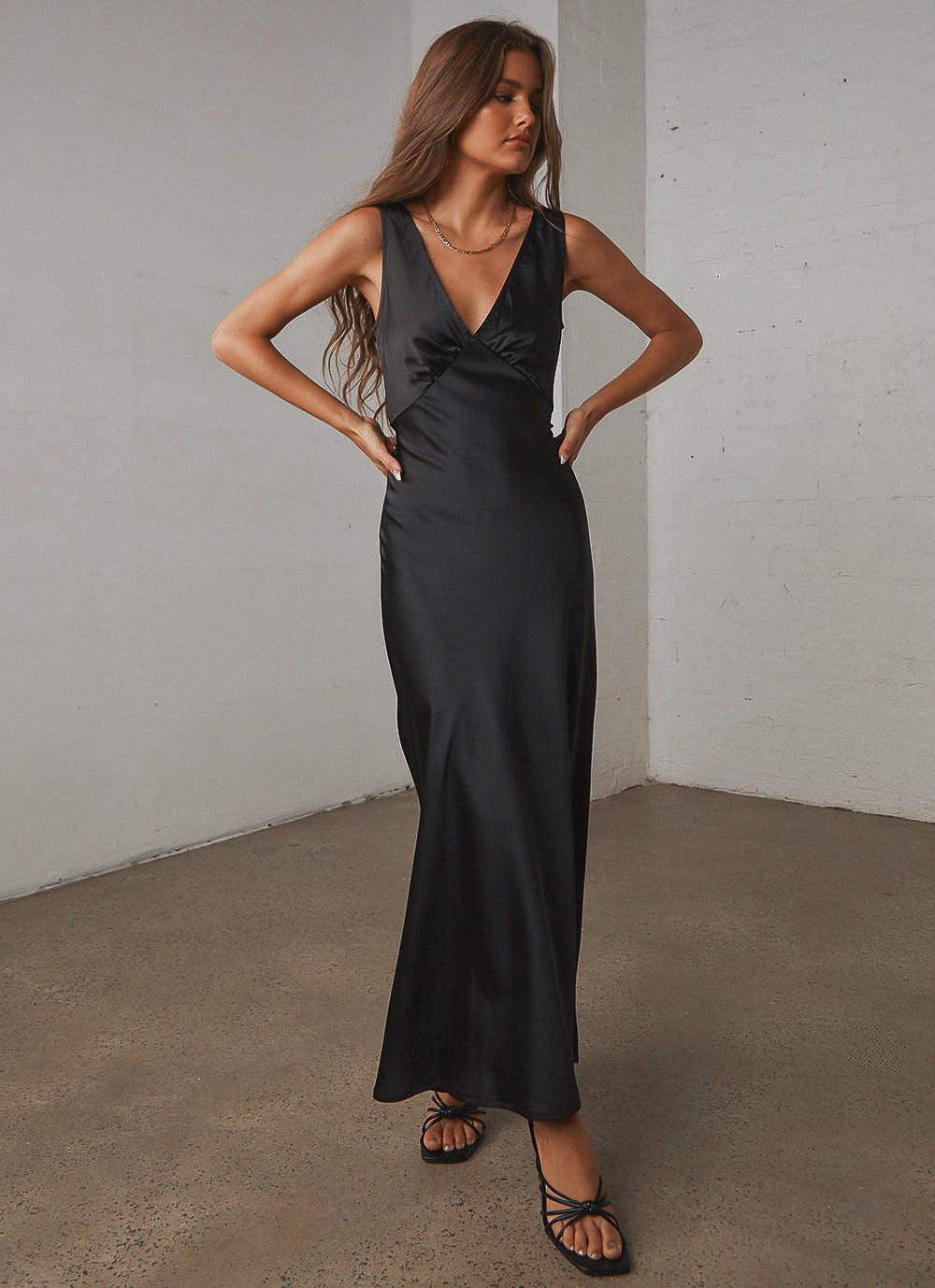 Loren Midi Dress - Black - Image 5