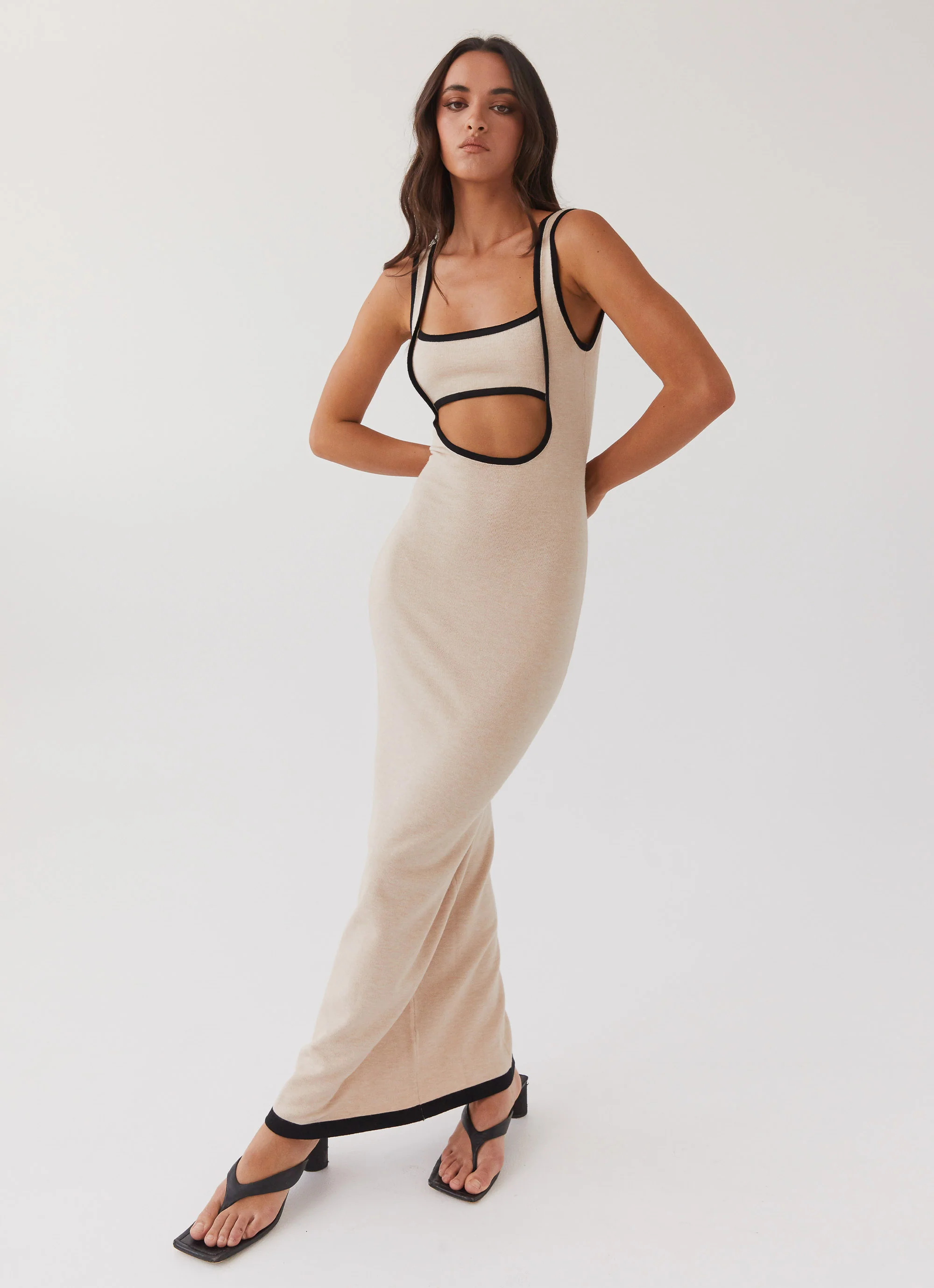 Lost In Paris Knit Maxi Dress - Tapioca - Image 5