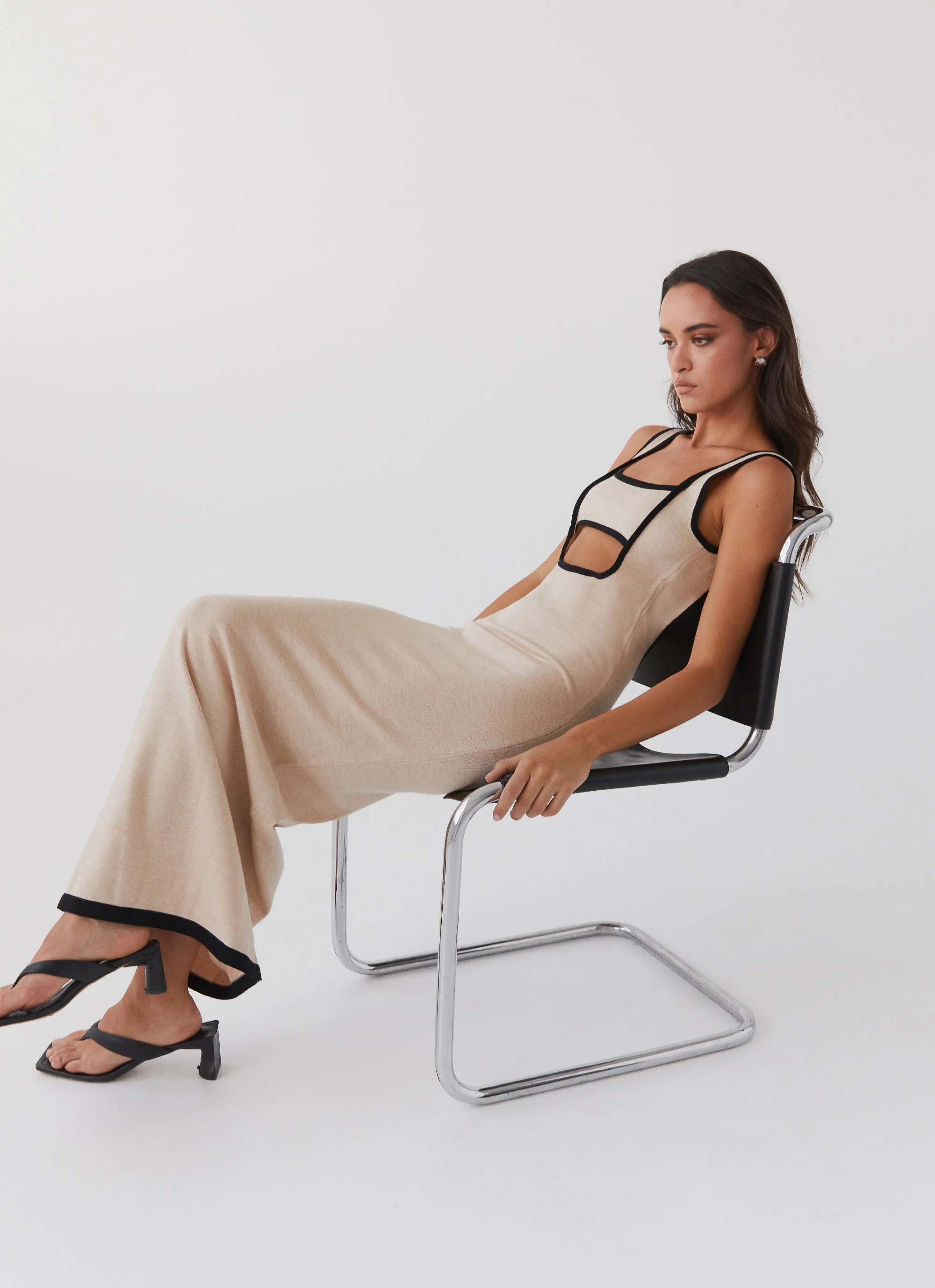 Lost In Paris Knit Maxi Dress - Tapioca - Image 6