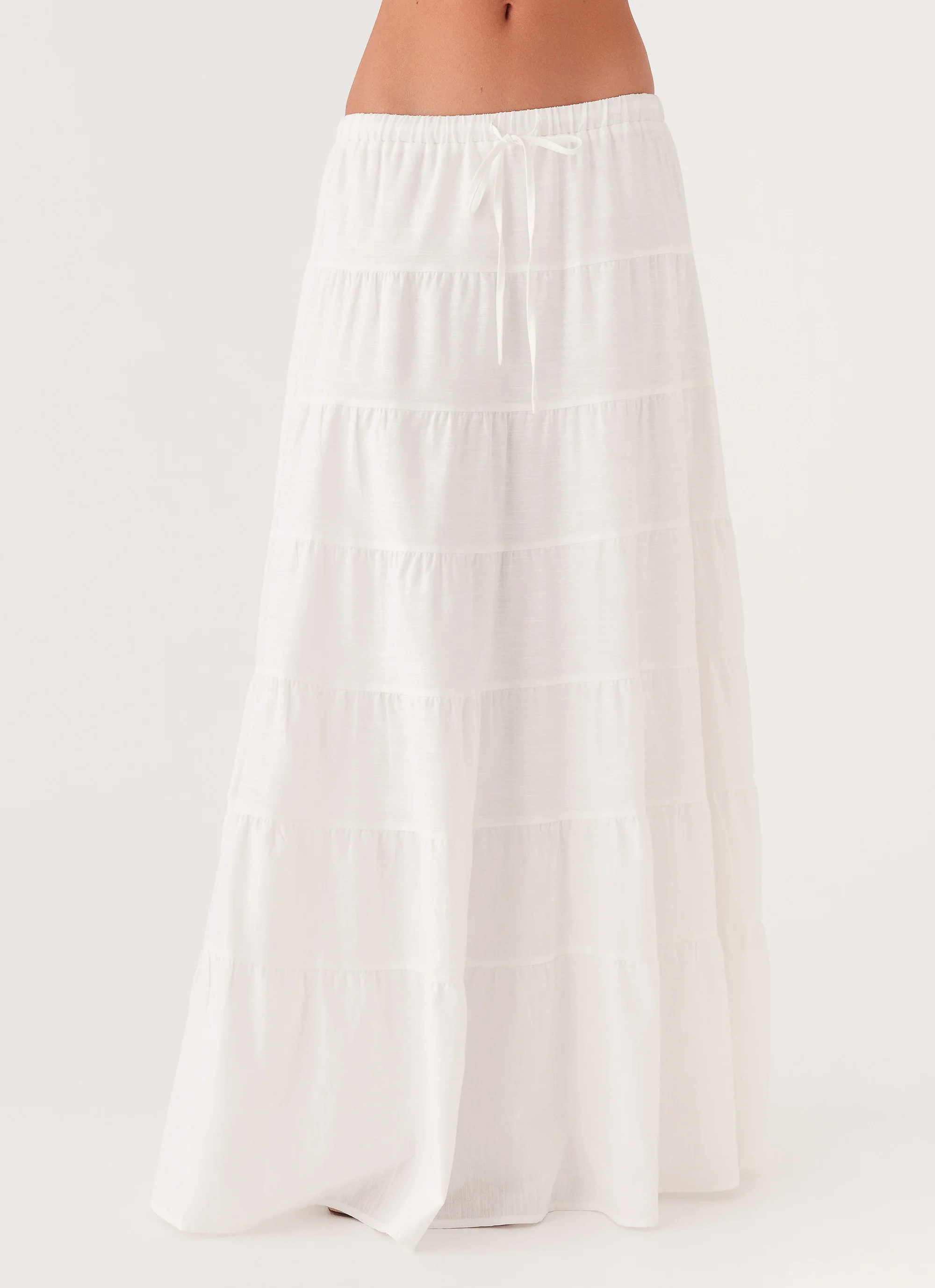 Mariella Linen Maxi Skirt - White - Image 6