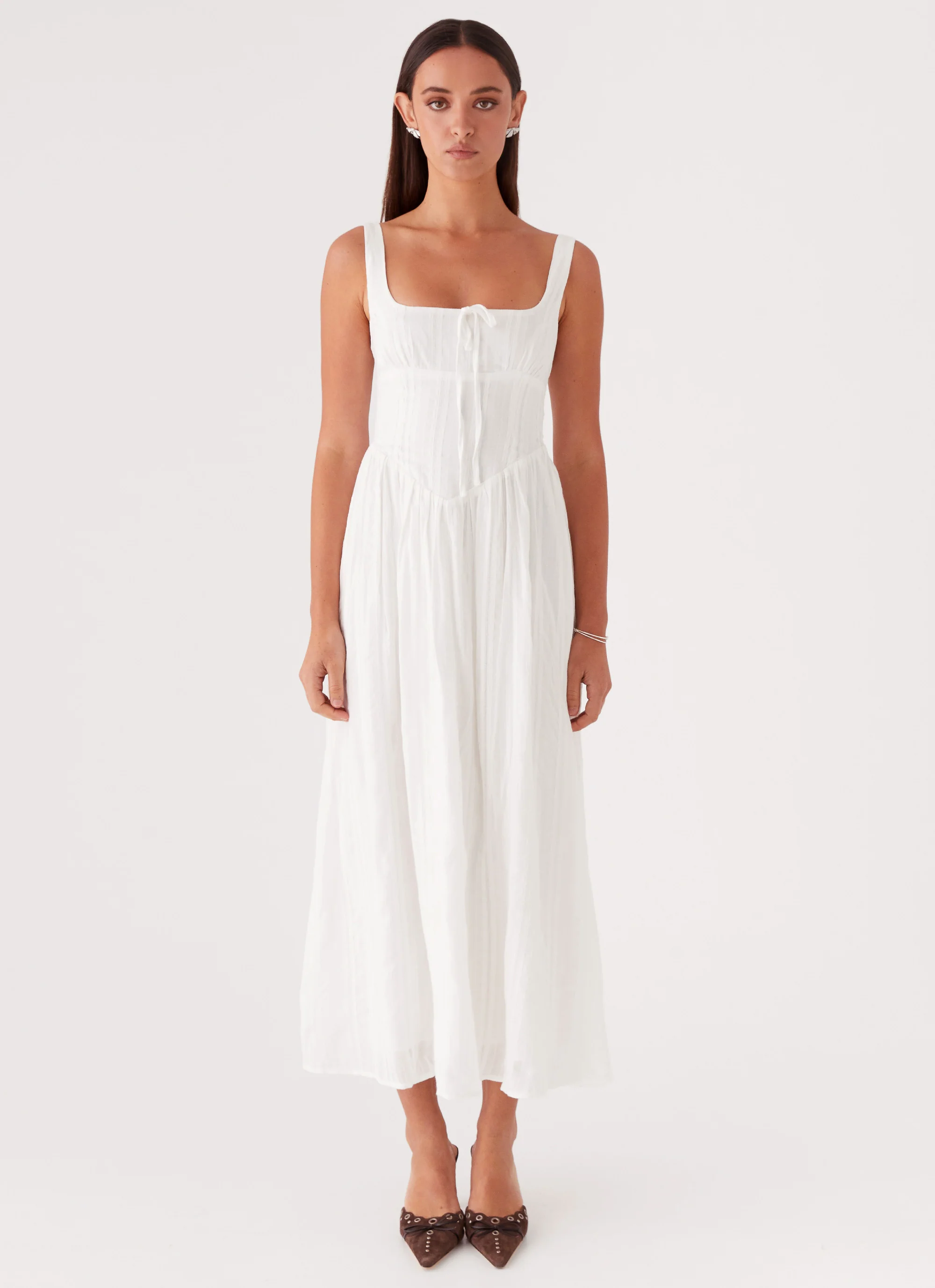 Pascuelle Midi Dress - White - Image 3