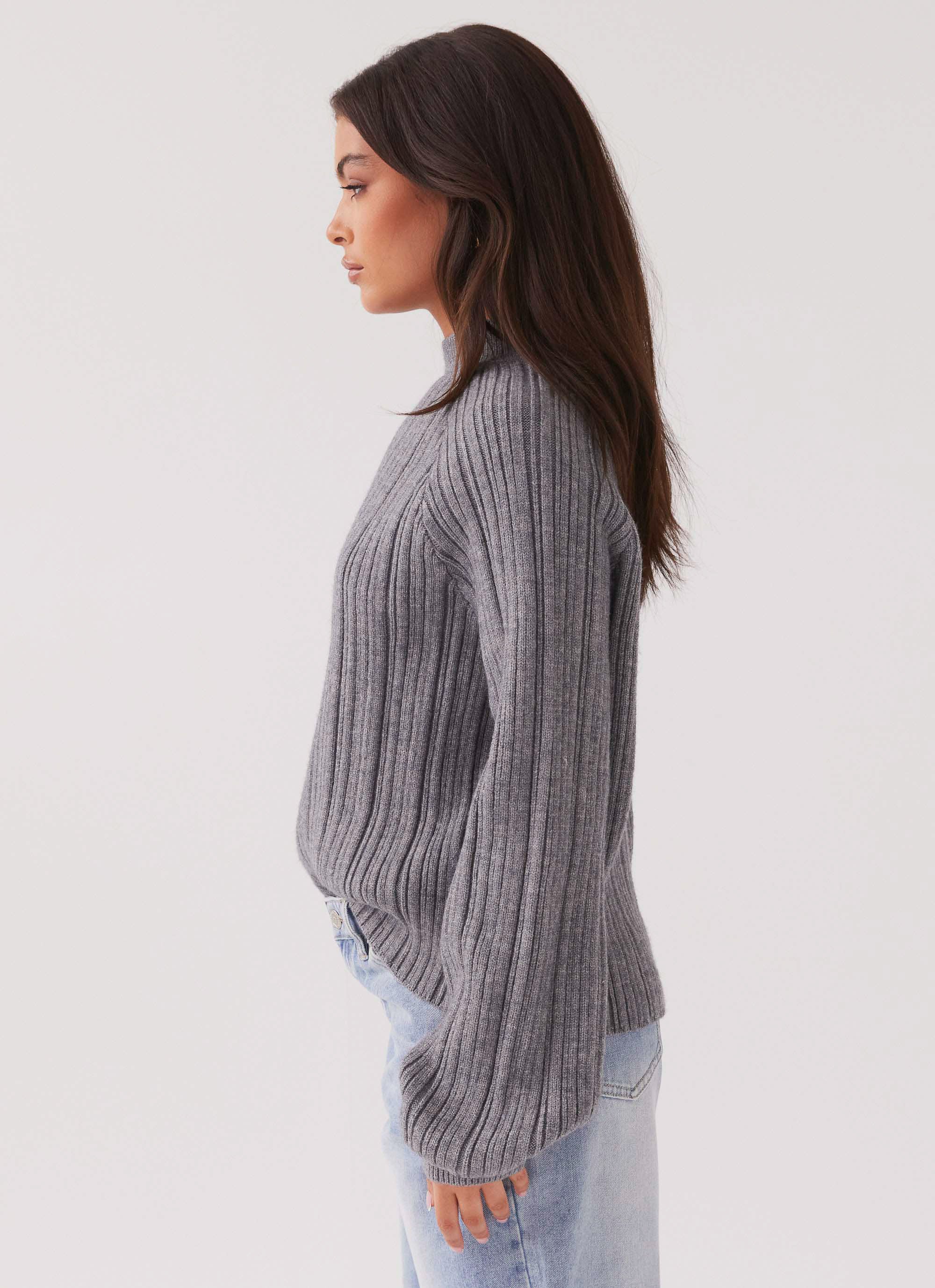 Riley Knit Sweater - Storm Grey - Image 6