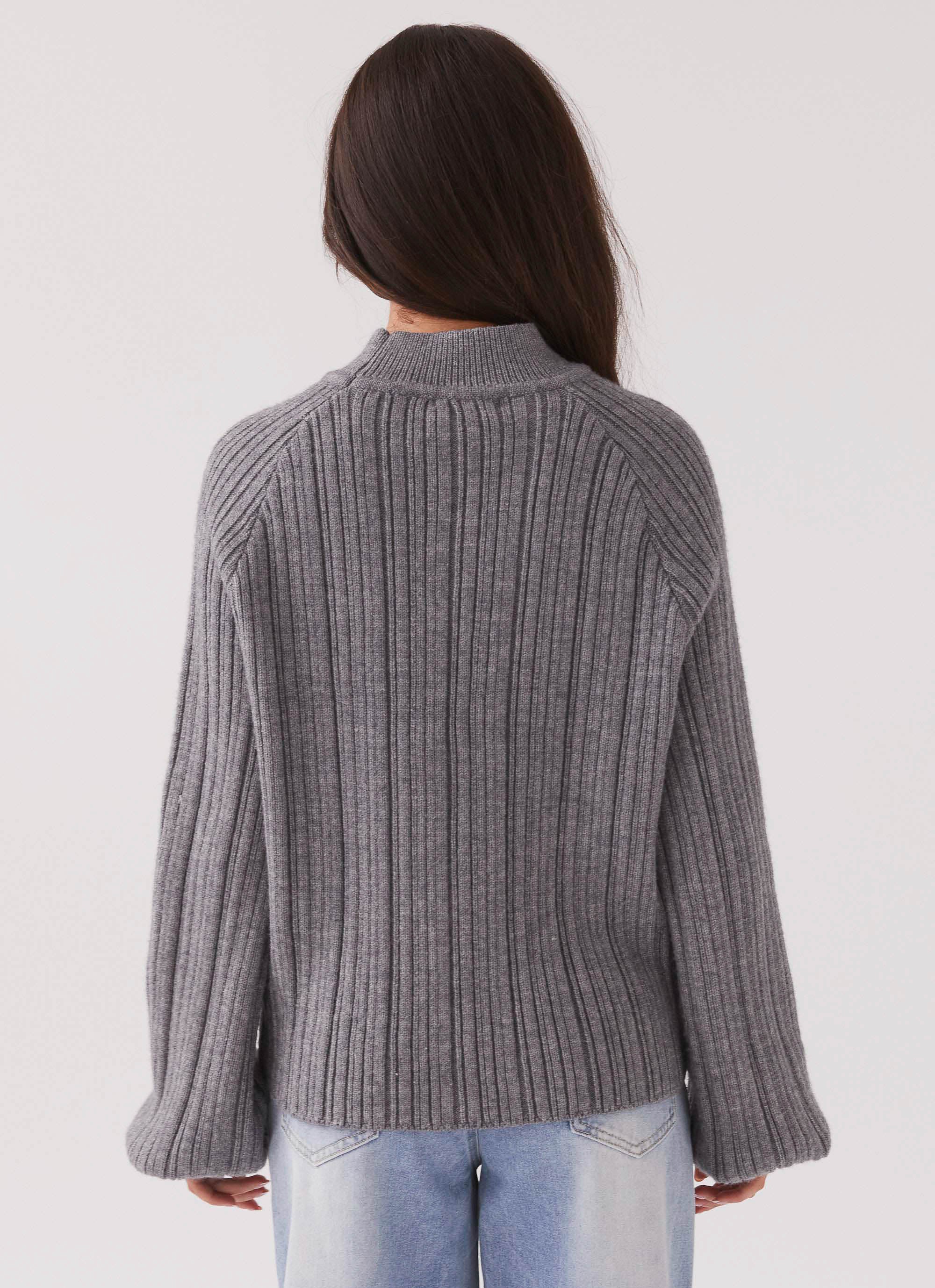 Riley Knit Sweater - Storm Grey - Image 7