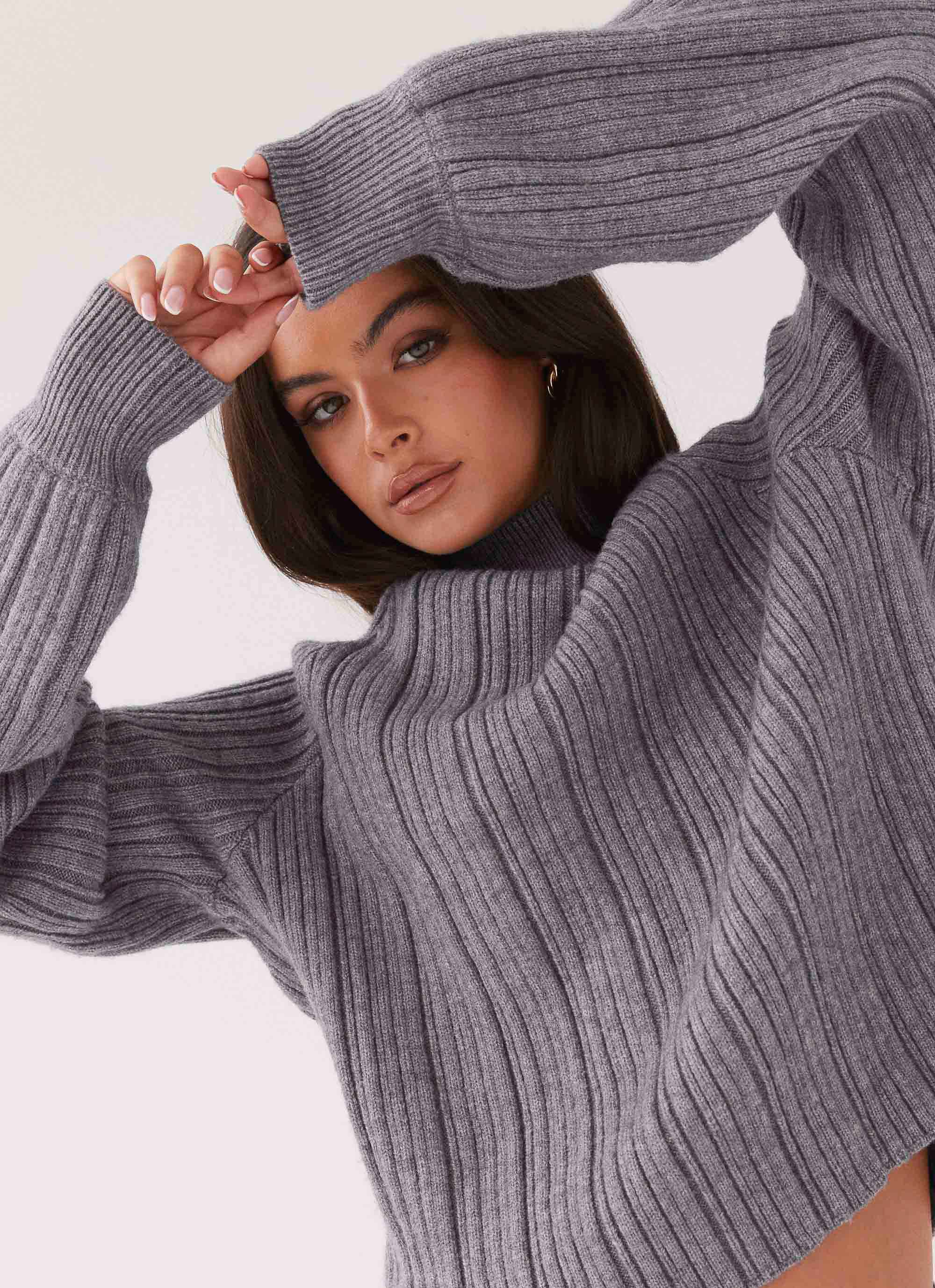 Riley Knit Sweater - Storm Grey - Image 8