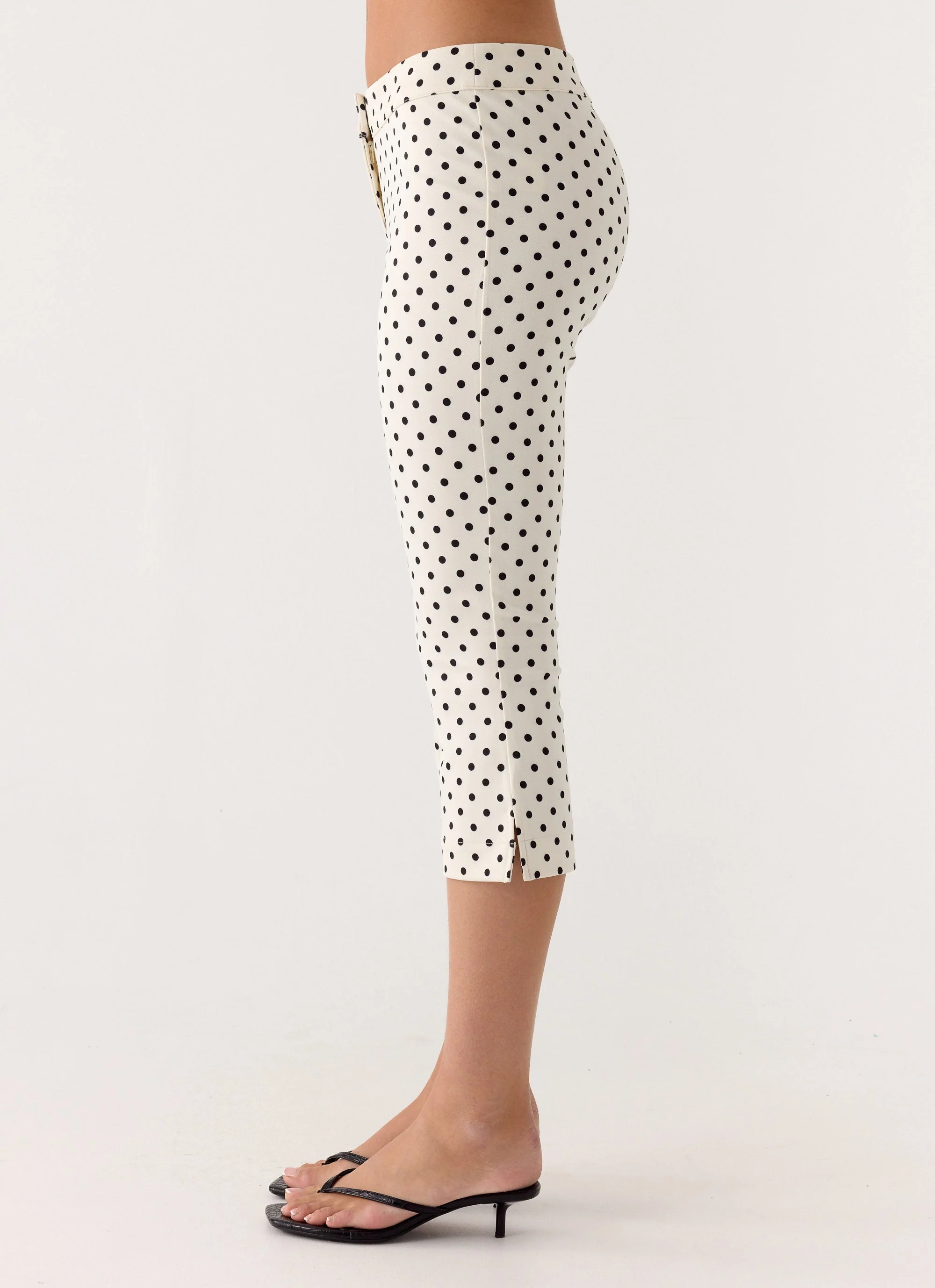 Rue Capri Pants - White Polkadot - Image 3
