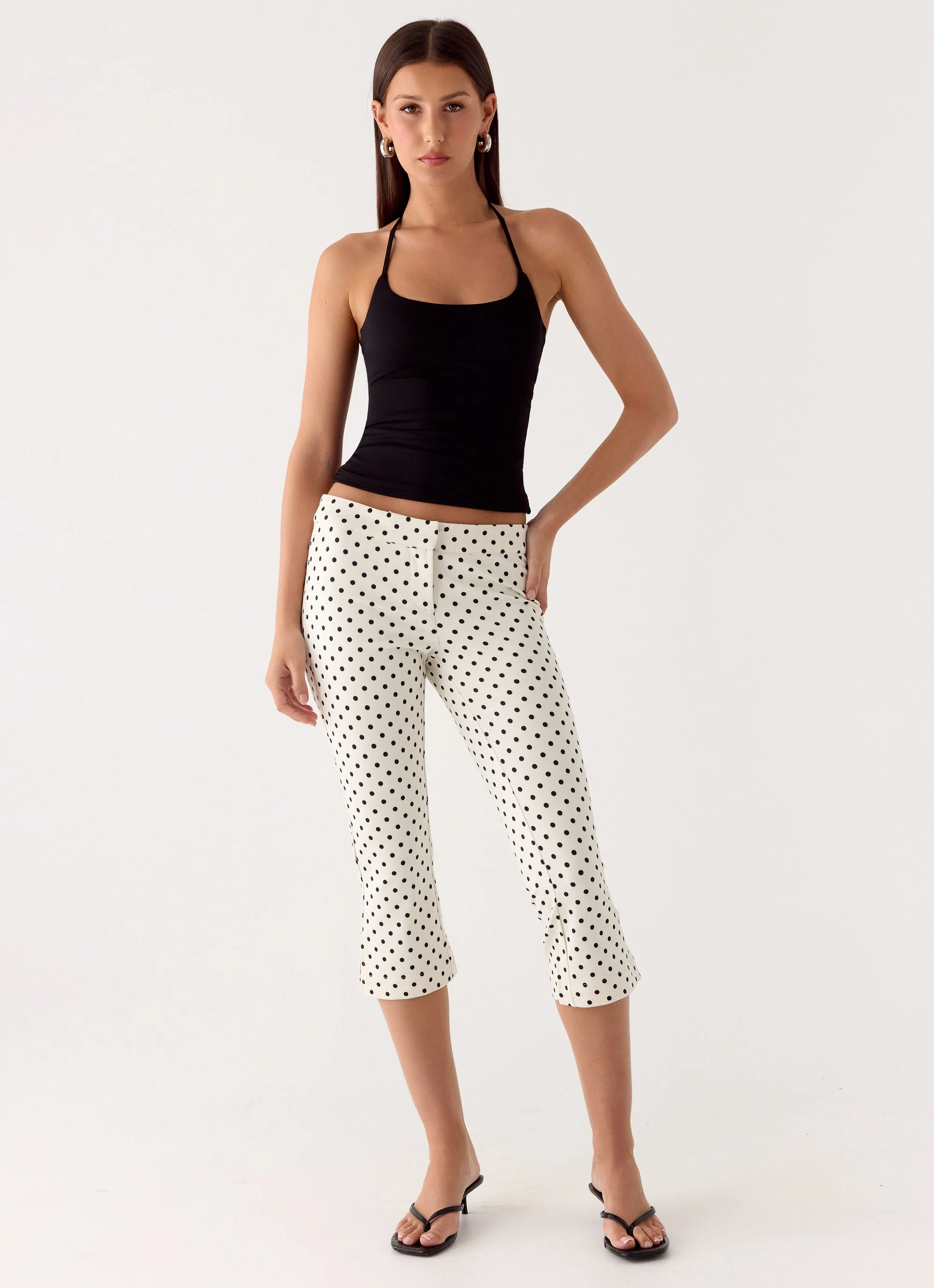 Rue Capri Pants - White Polkadot - Image 5