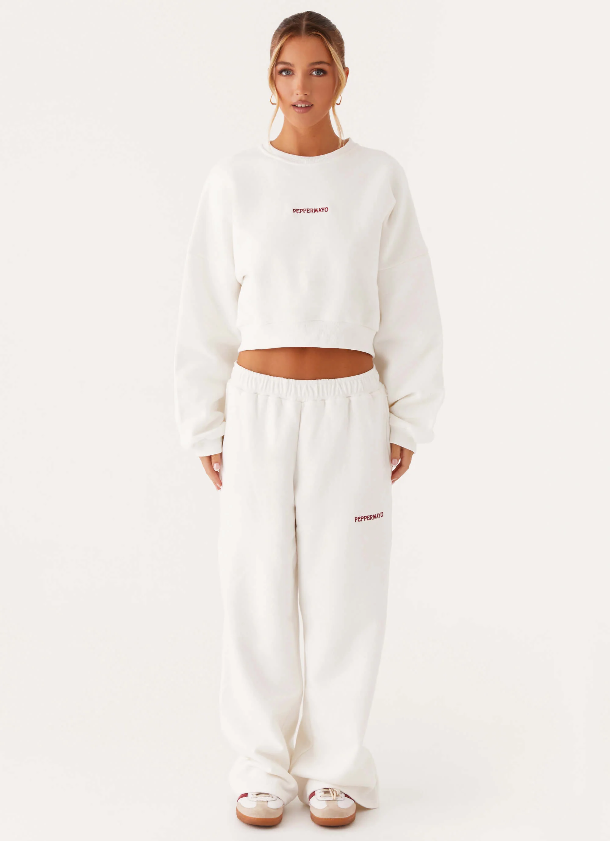Signature Cropped Sweatshirt - Ivory - Image 3