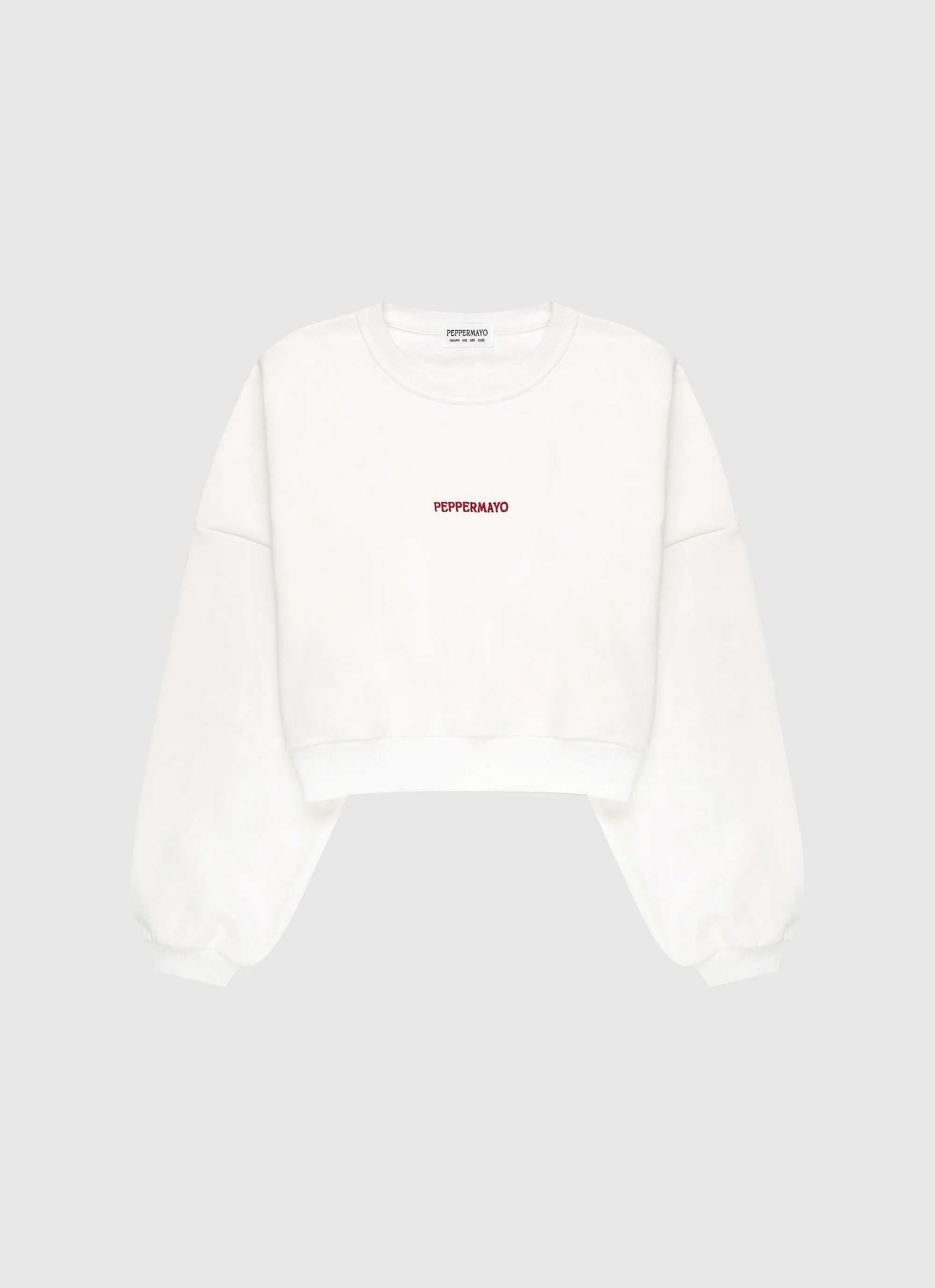 Signature Cropped Sweatshirt - Ivory - Image 9