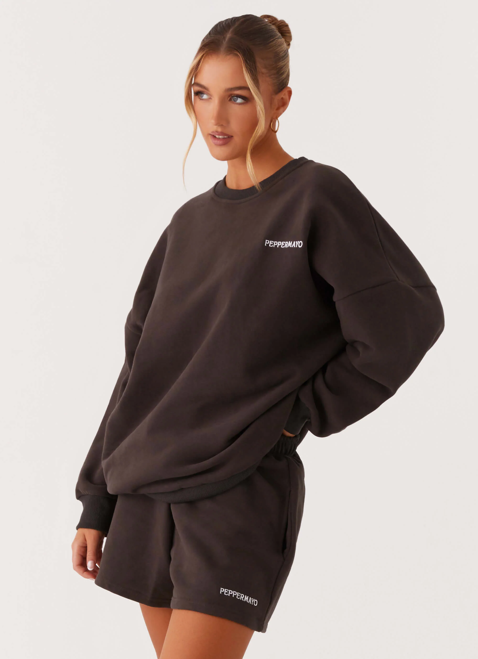 Signature Oversized Sweatshirt - Charcoal - Image 4