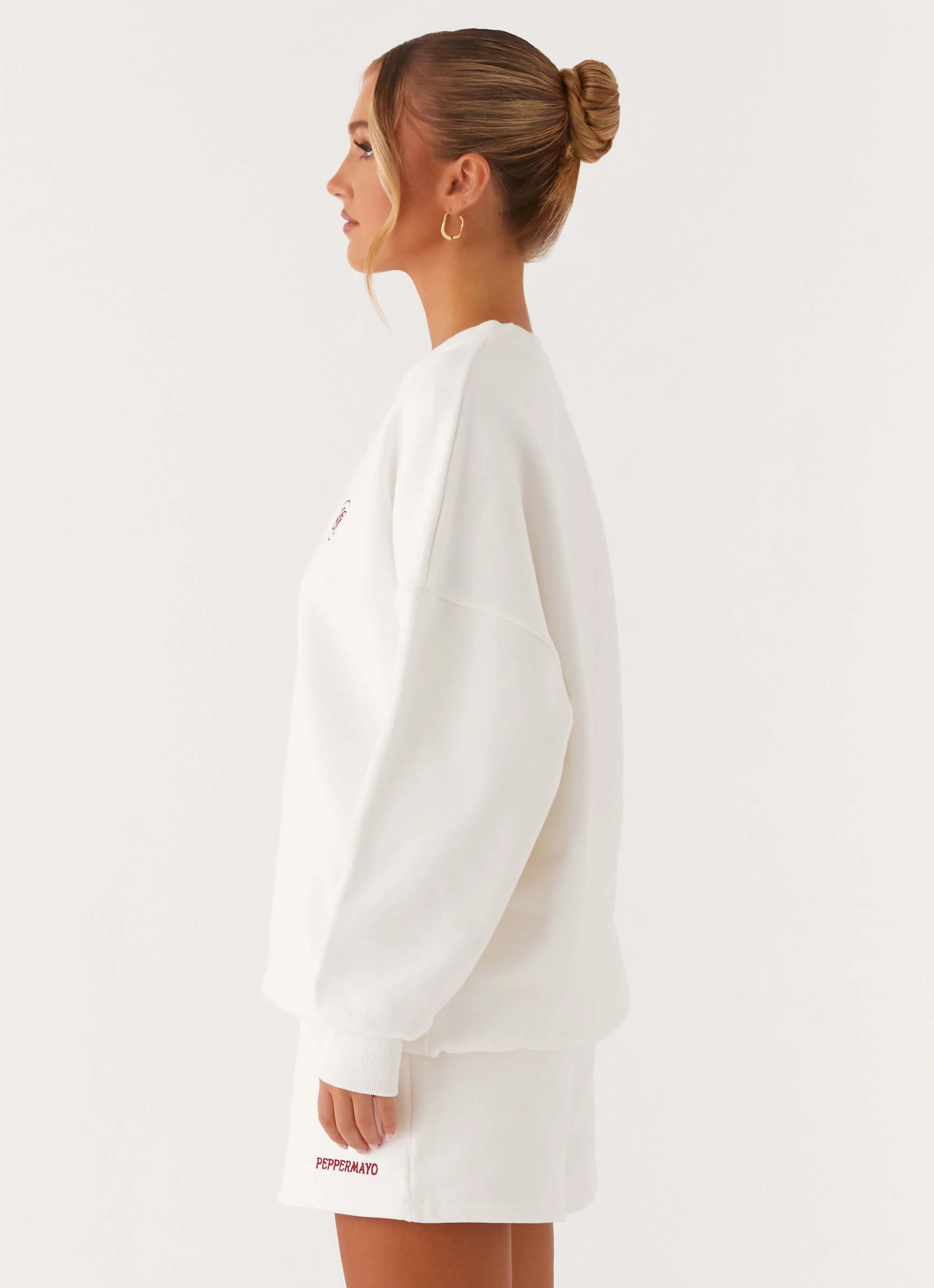 Signature Oversized Sweatshirt - Ivory - Image 4