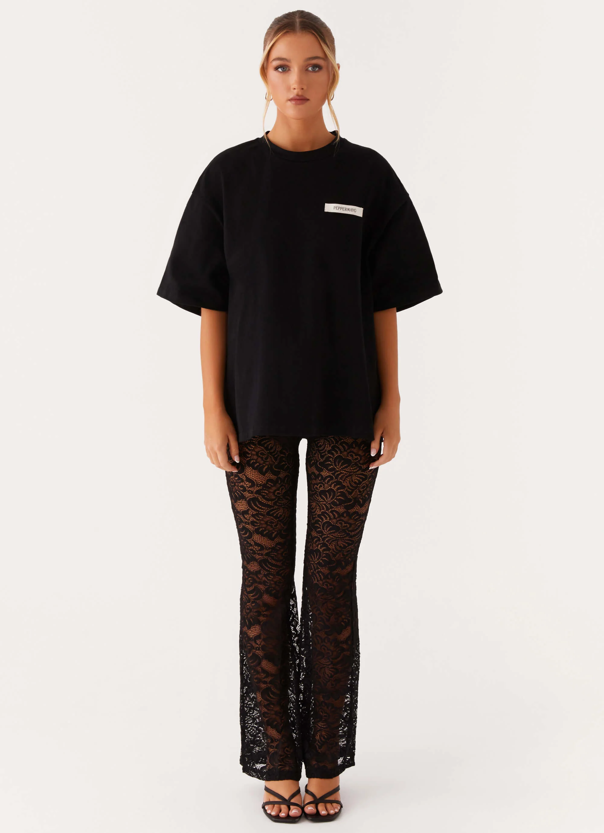 Signature Oversized Tee - Black - Image 3