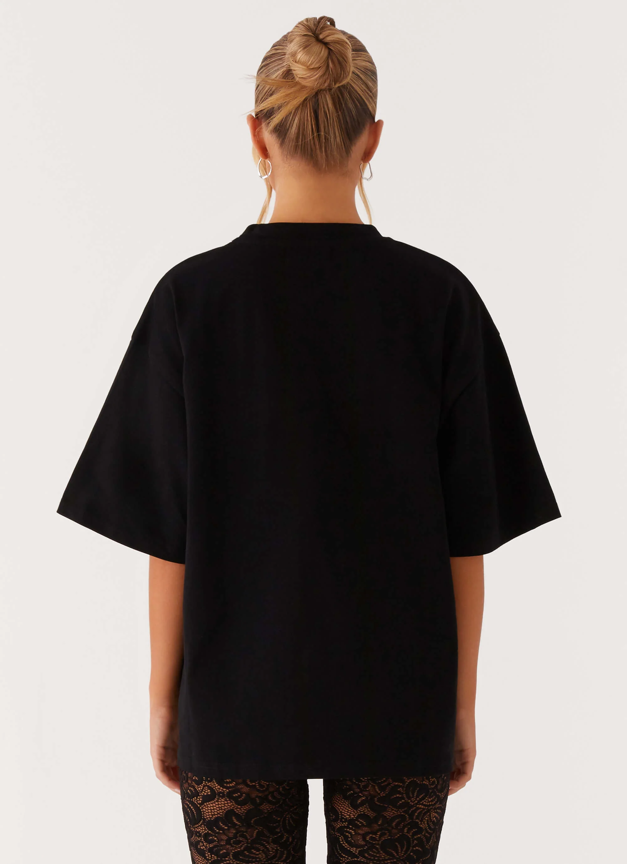 Signature Oversized Tee - Black - Image 5