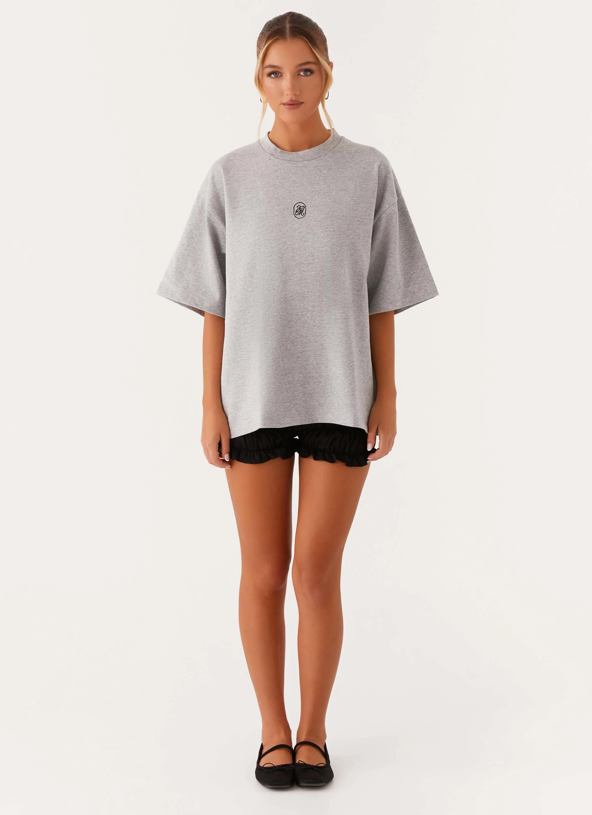 Signature Oversized Tee - Grey - Image 3