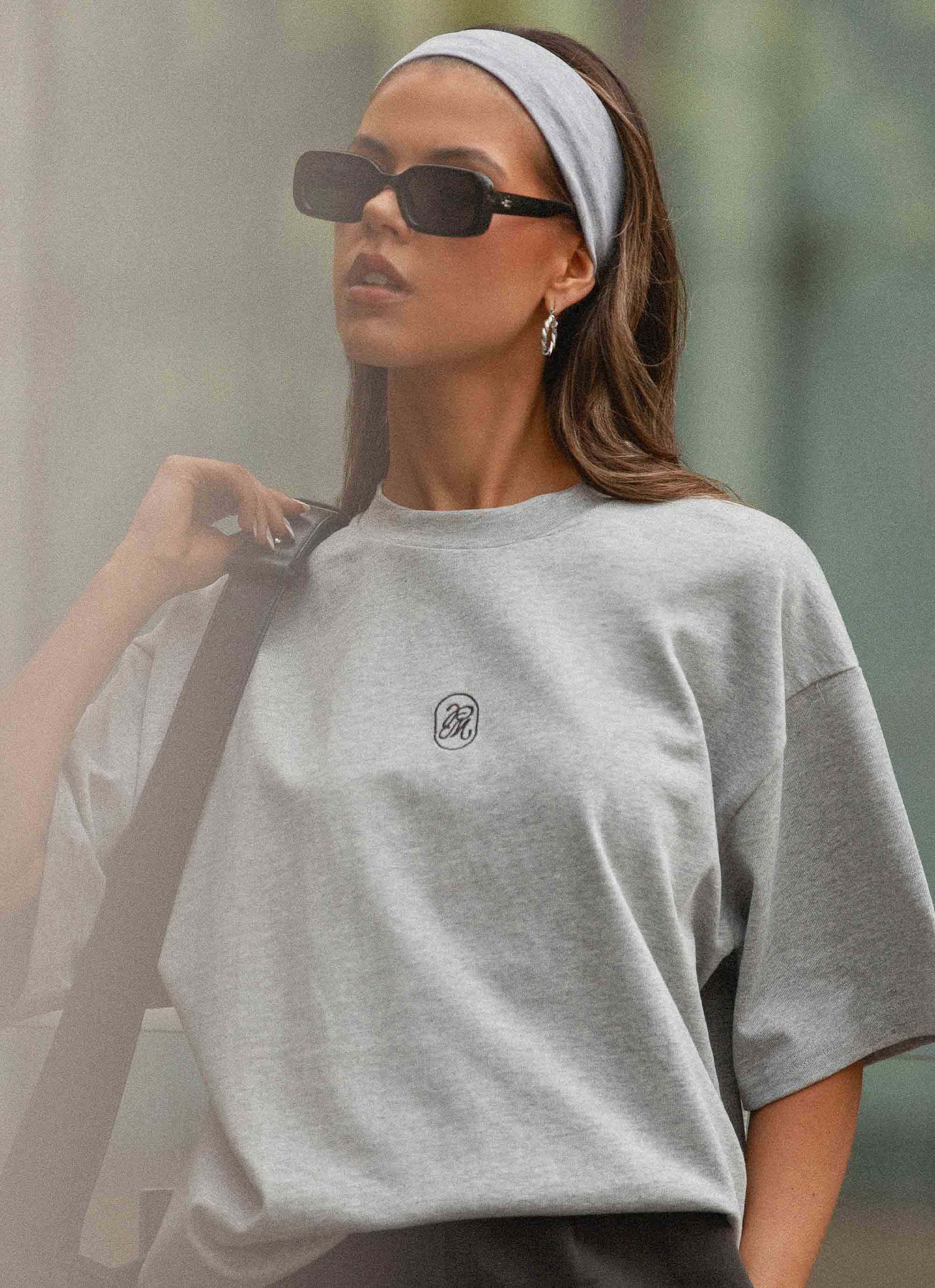 Signature Oversized Tee - Grey - Image 7