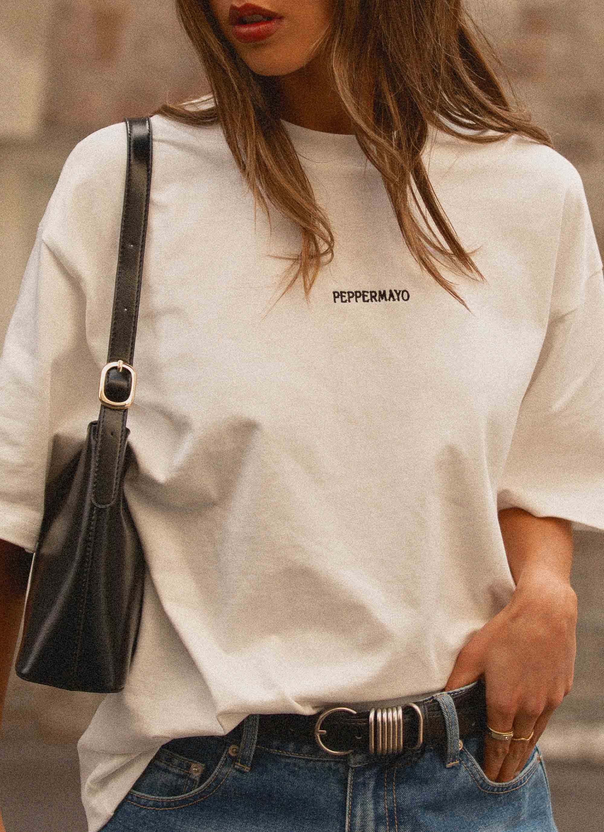 Signature Oversized Tee - White - Image 6