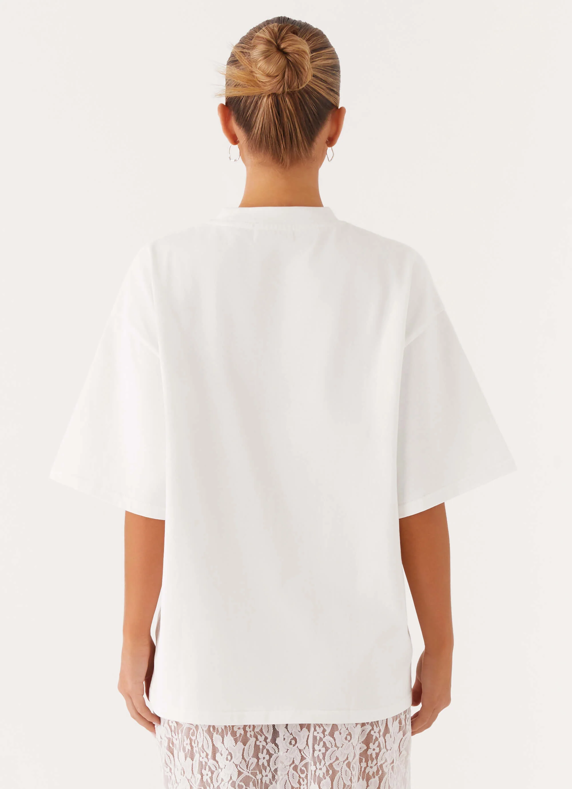 Signature Oversized Tee - White - Image 7