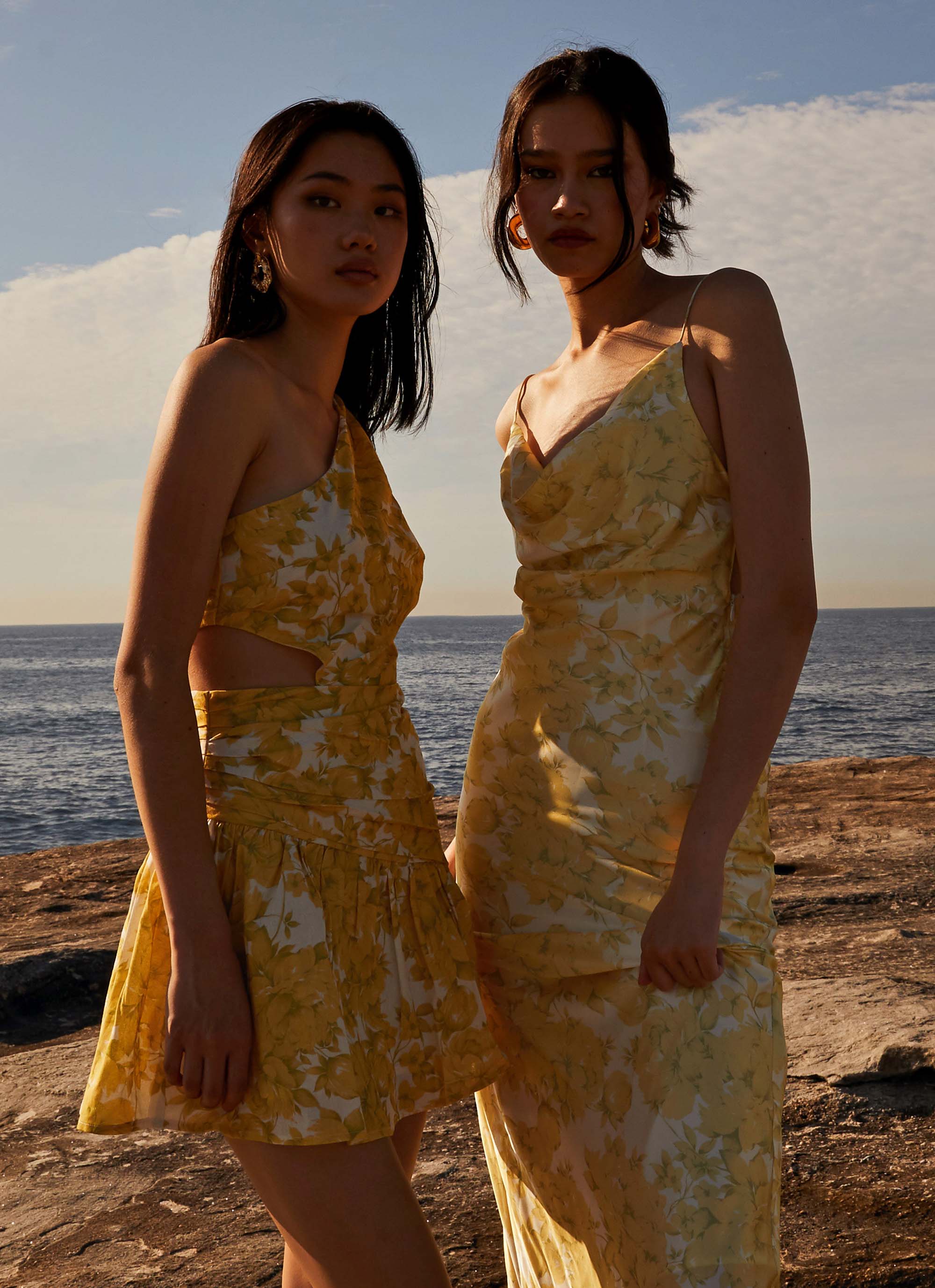 Sunkissed Hearts One Shoulder Mini Dress - Daffodil - Image 3