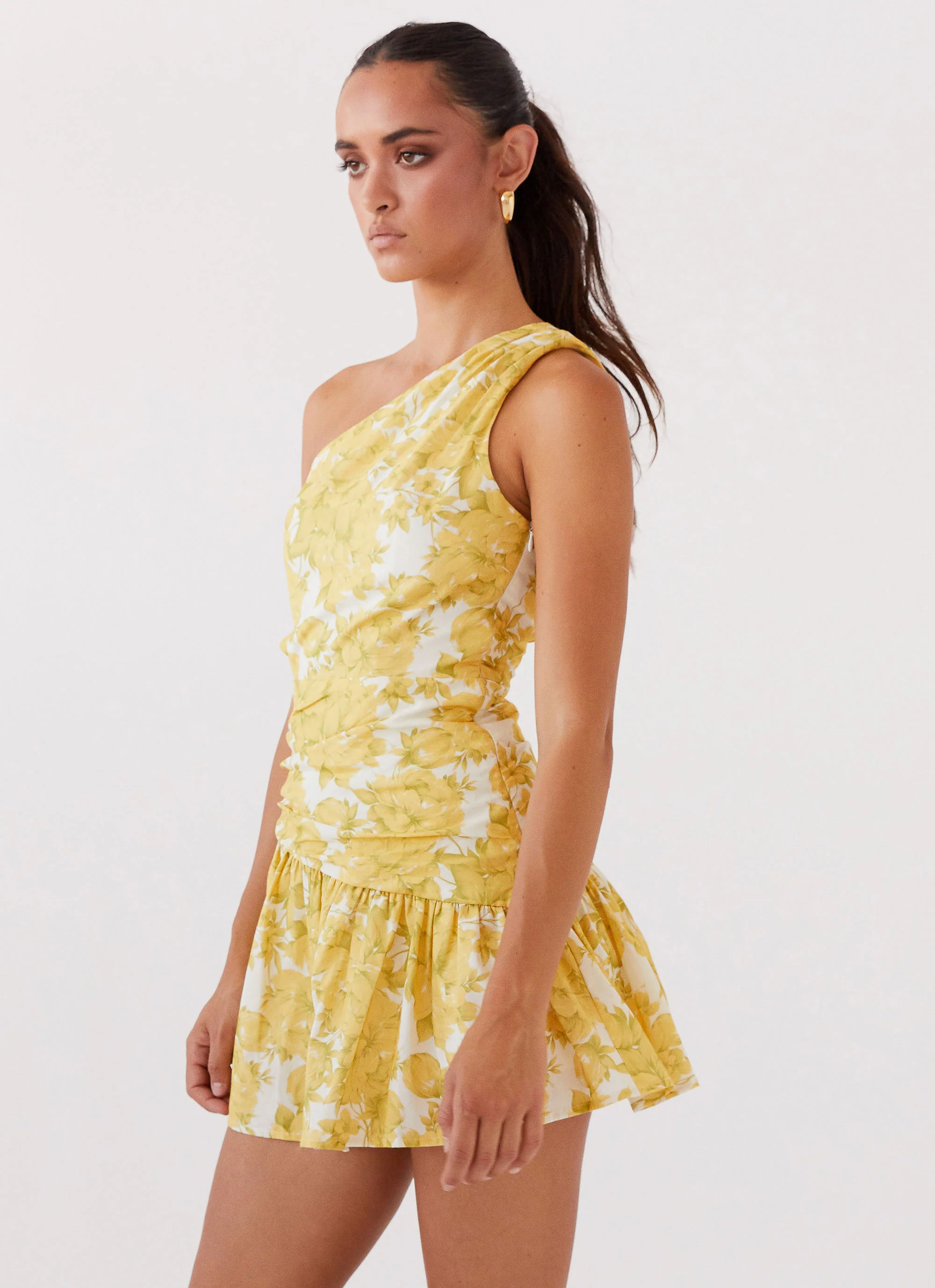 Sunkissed Hearts One Shoulder Mini Dress - Daffodil - Image 5