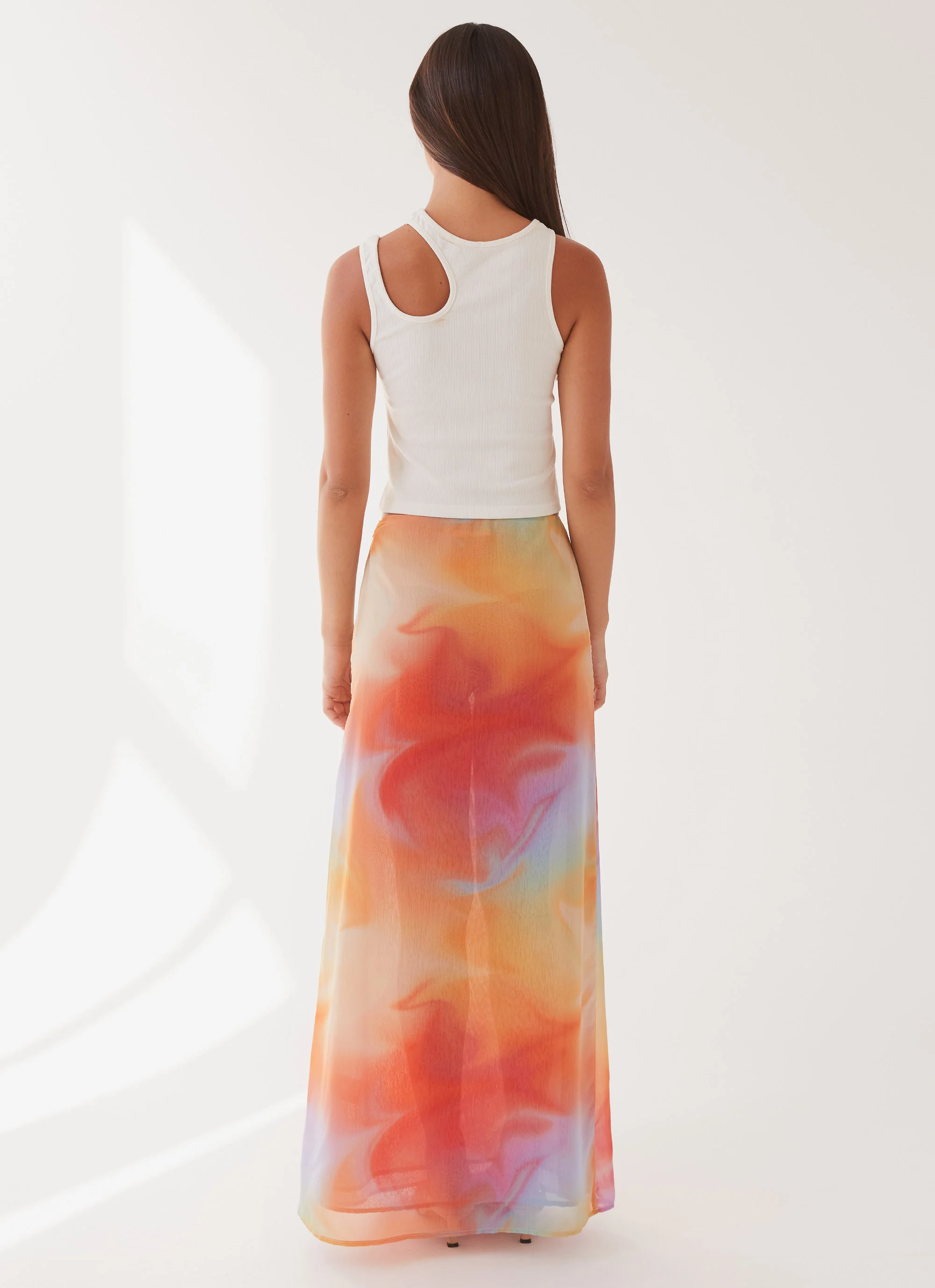 Sunlight Cascade Maxi Skirt - Rainbow Radiance - Image 4