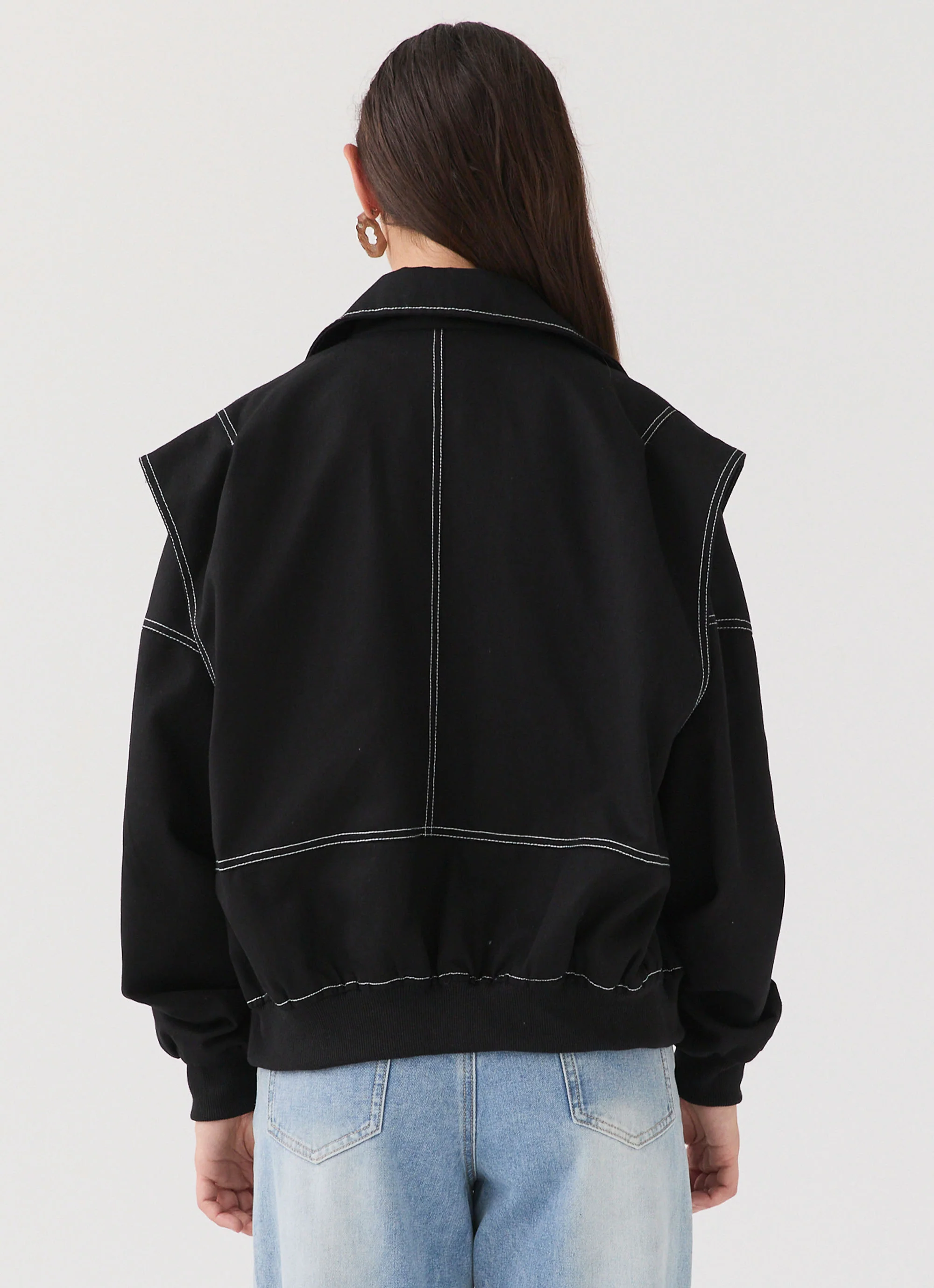 Take The Lead Oversized Bomber Jacket - Shadow - Image 6